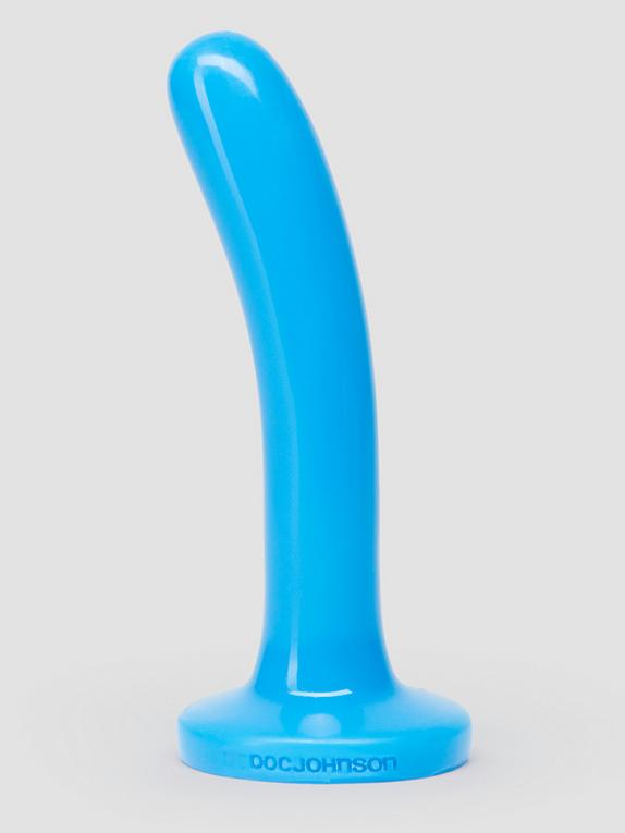 Doc Johnson The Slim Silicone Dildo 5.5 Inch, Blue, Hi-Res