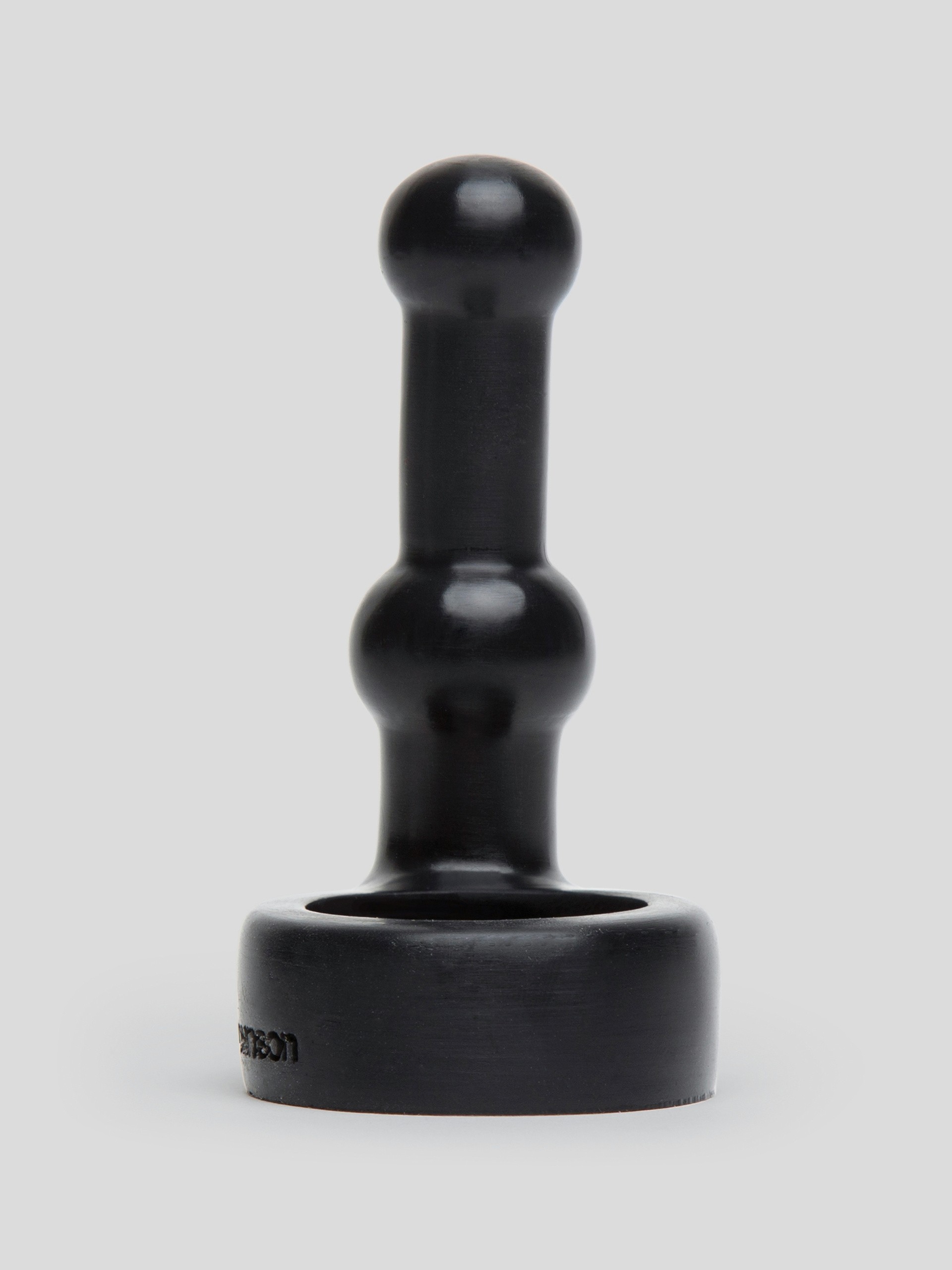 Doc Johnson Platinum The Double Dip Silicone Cock Ring and Probe, Black, hi-res