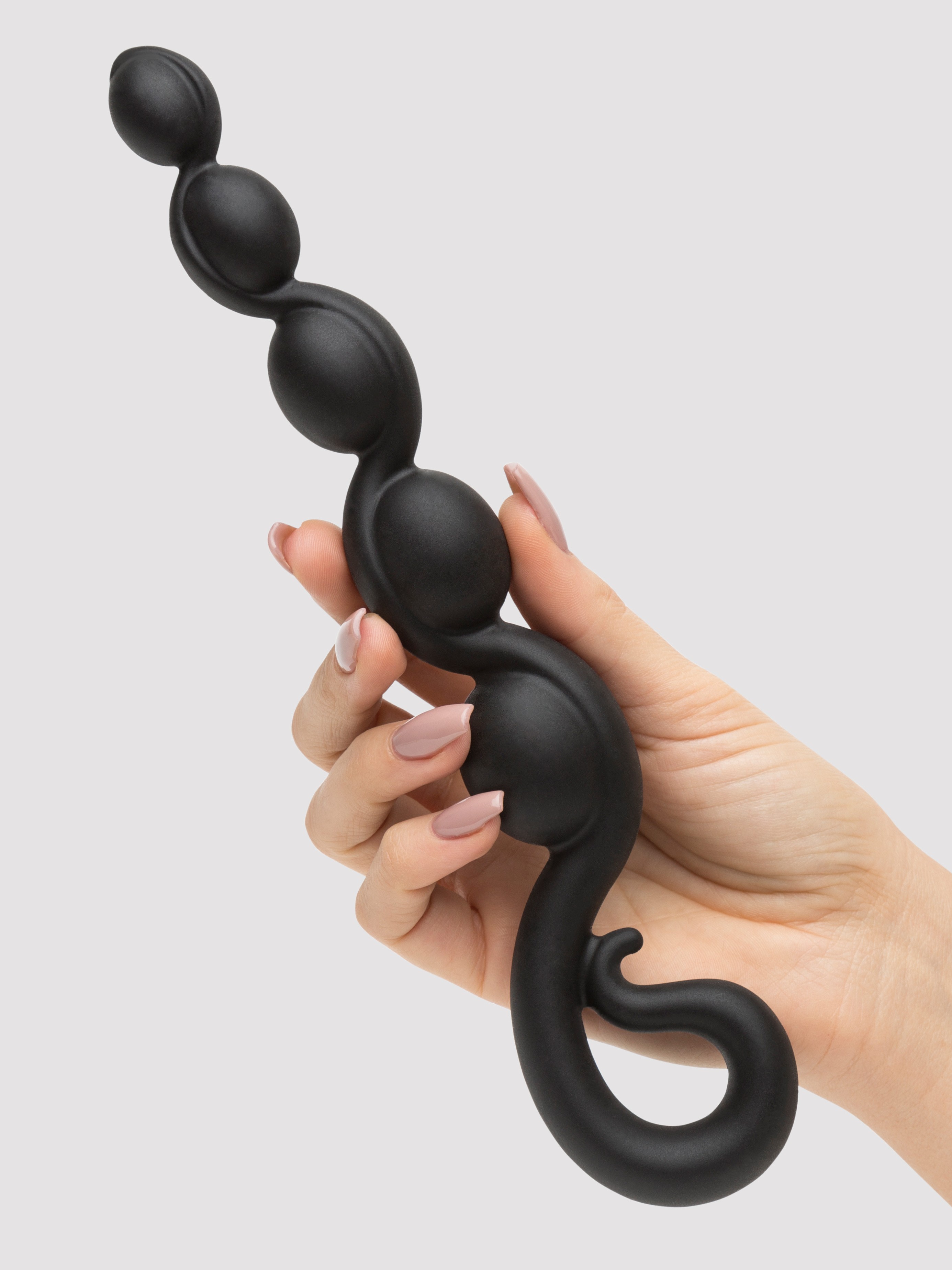 Fun Factory Bendy Beads Silicone Anal Beads 7 Inch, Black, hi-res