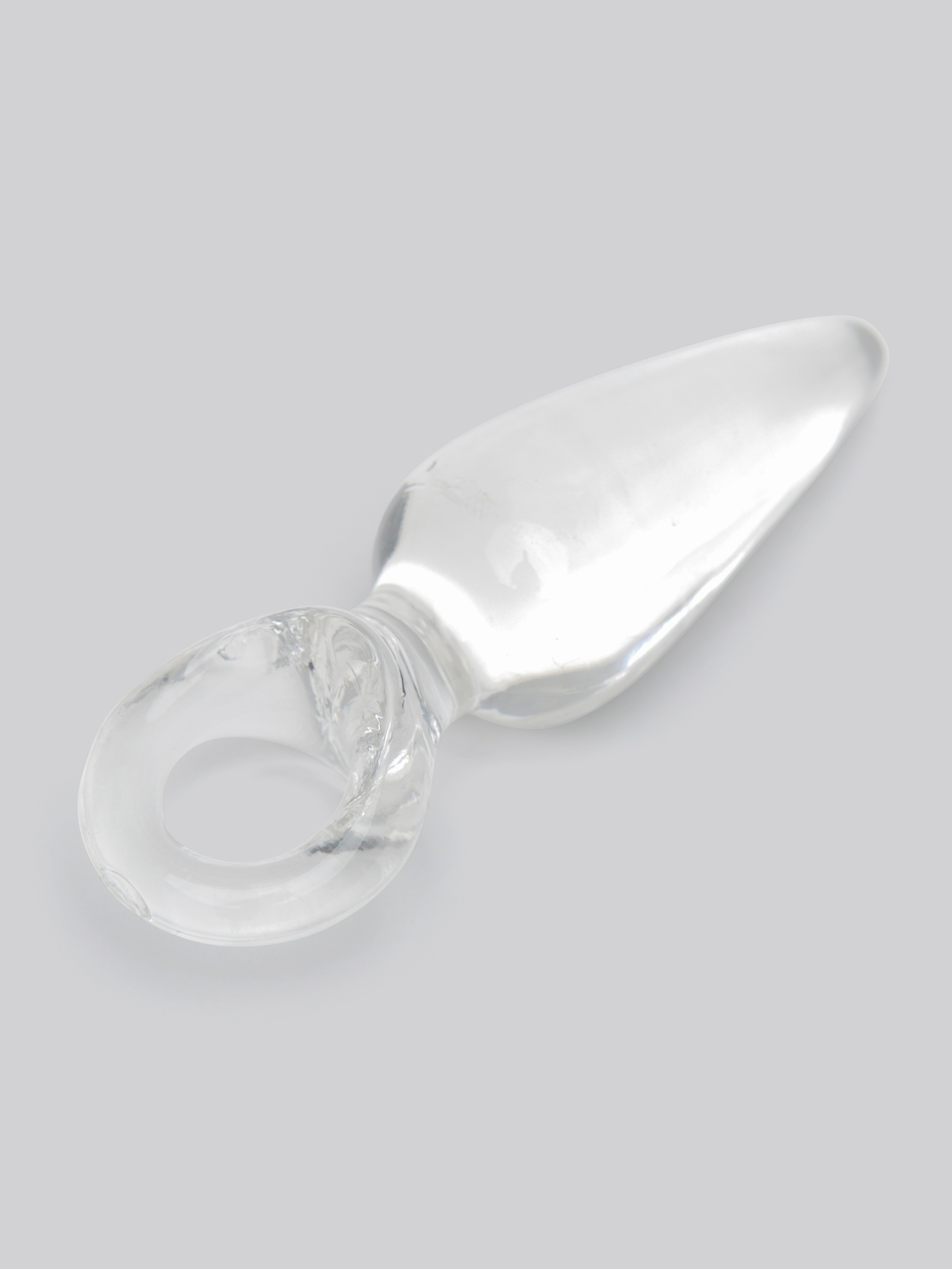 Jolie Pleasures Mini Butt Plug with Finger Loop, Clear, hi-res
