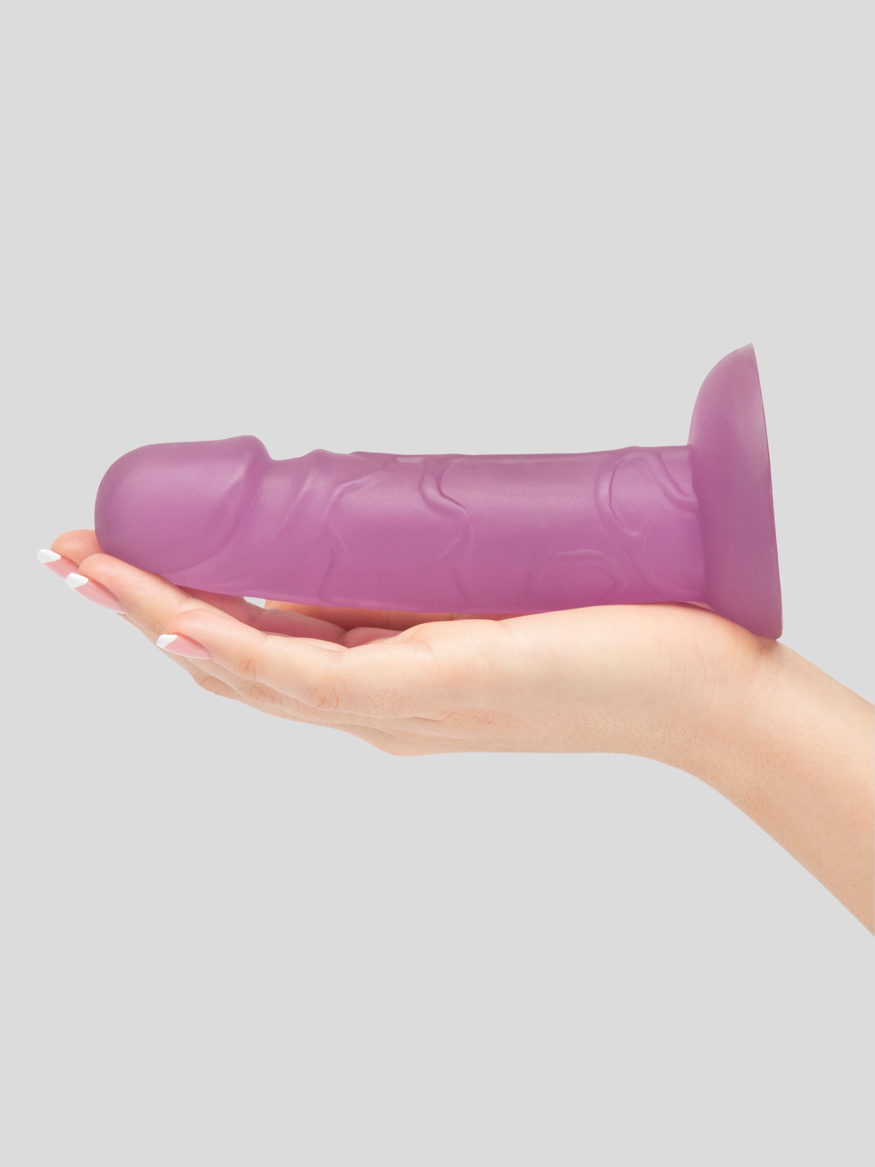 BASICS Suction Cup Dildo 6 Inch, Purple, hi-res