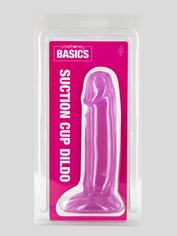 BASICS Suction Cup Dildo 6 Inch, Purple, hi-res