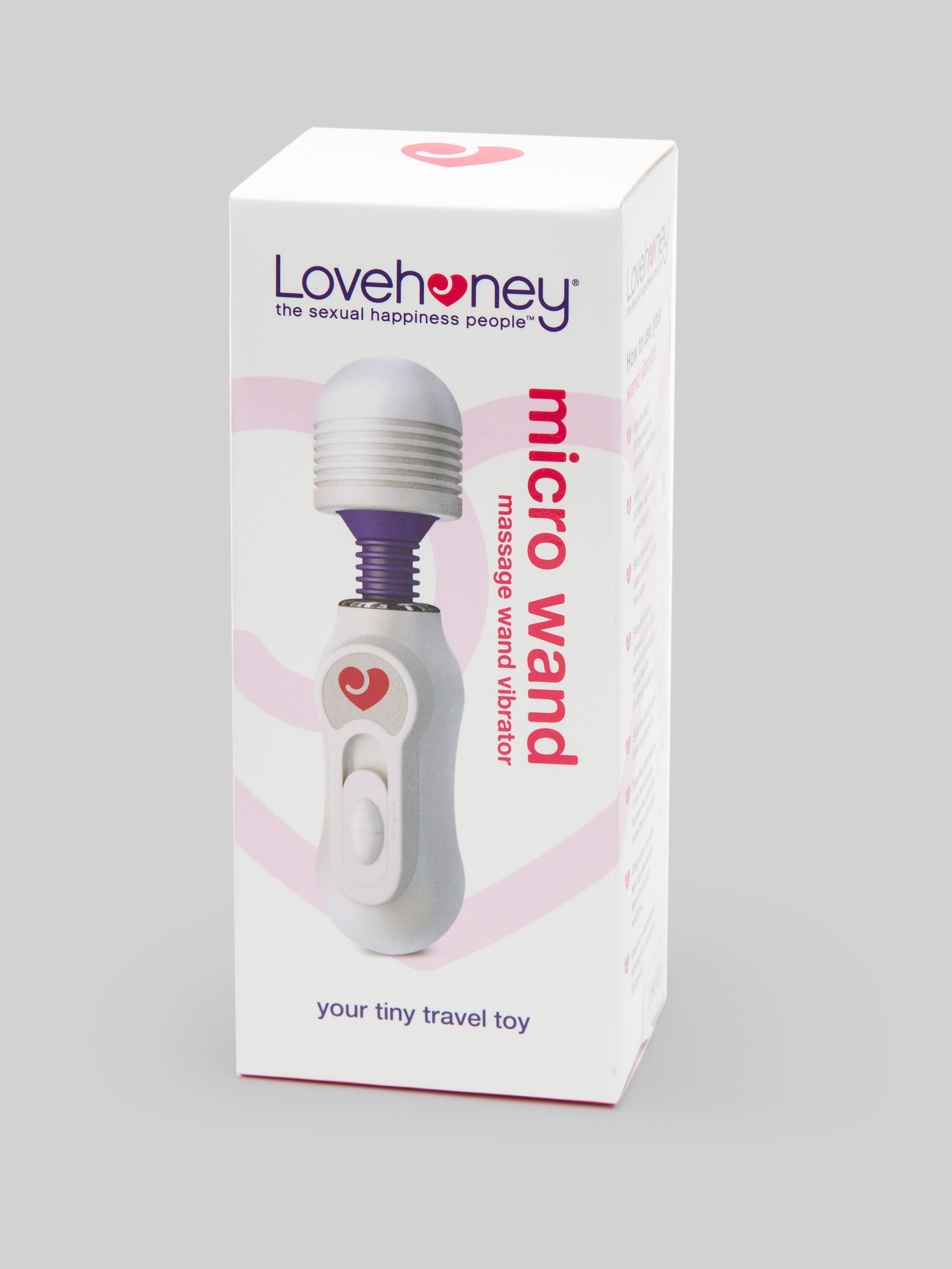 Lovehoney Micro Wand Vibrator, White, hi-res