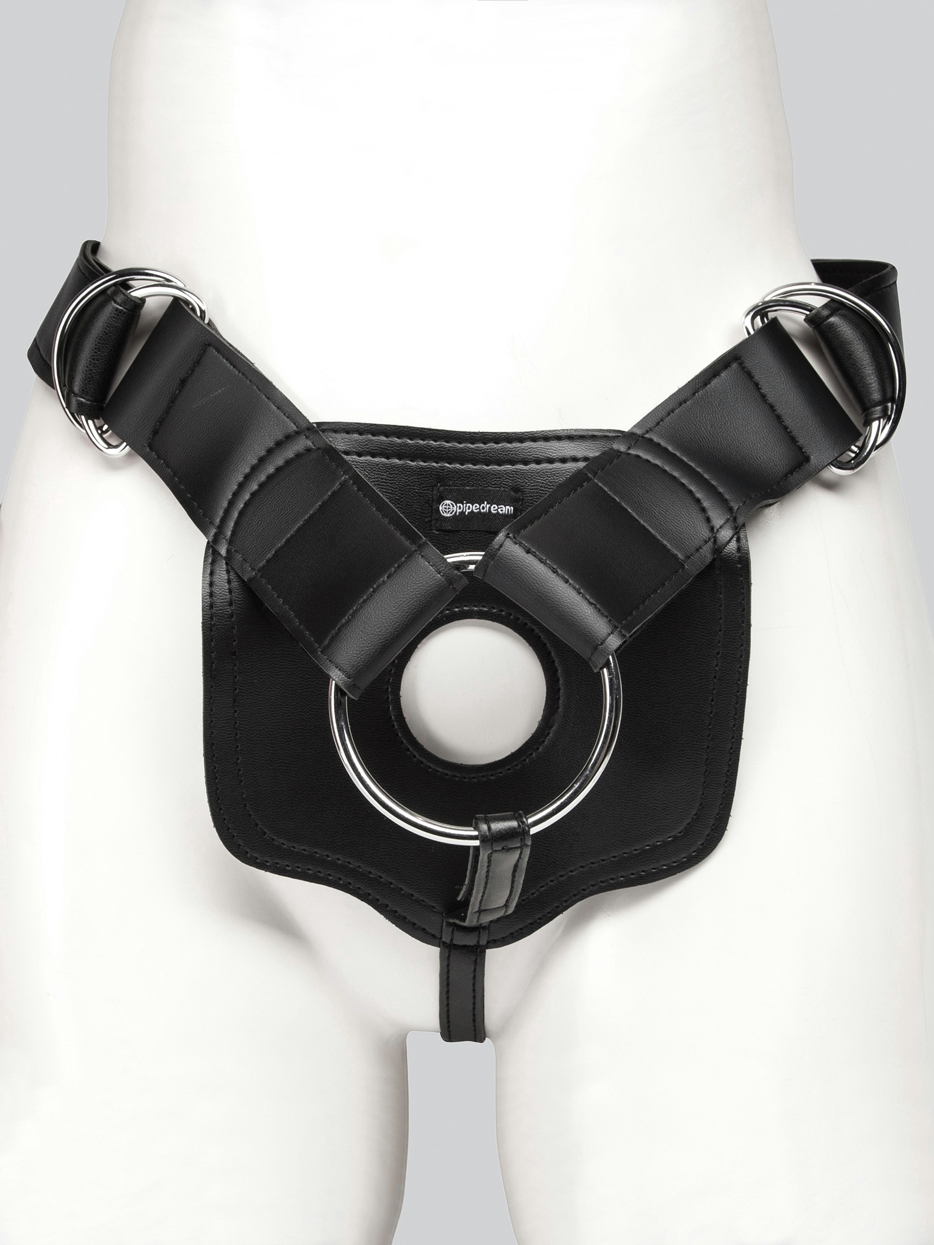 Fetish Fantasy Unisex Extreme Hollow Strap-On Dildo 8 Inch, Flesh Pink, hi-res