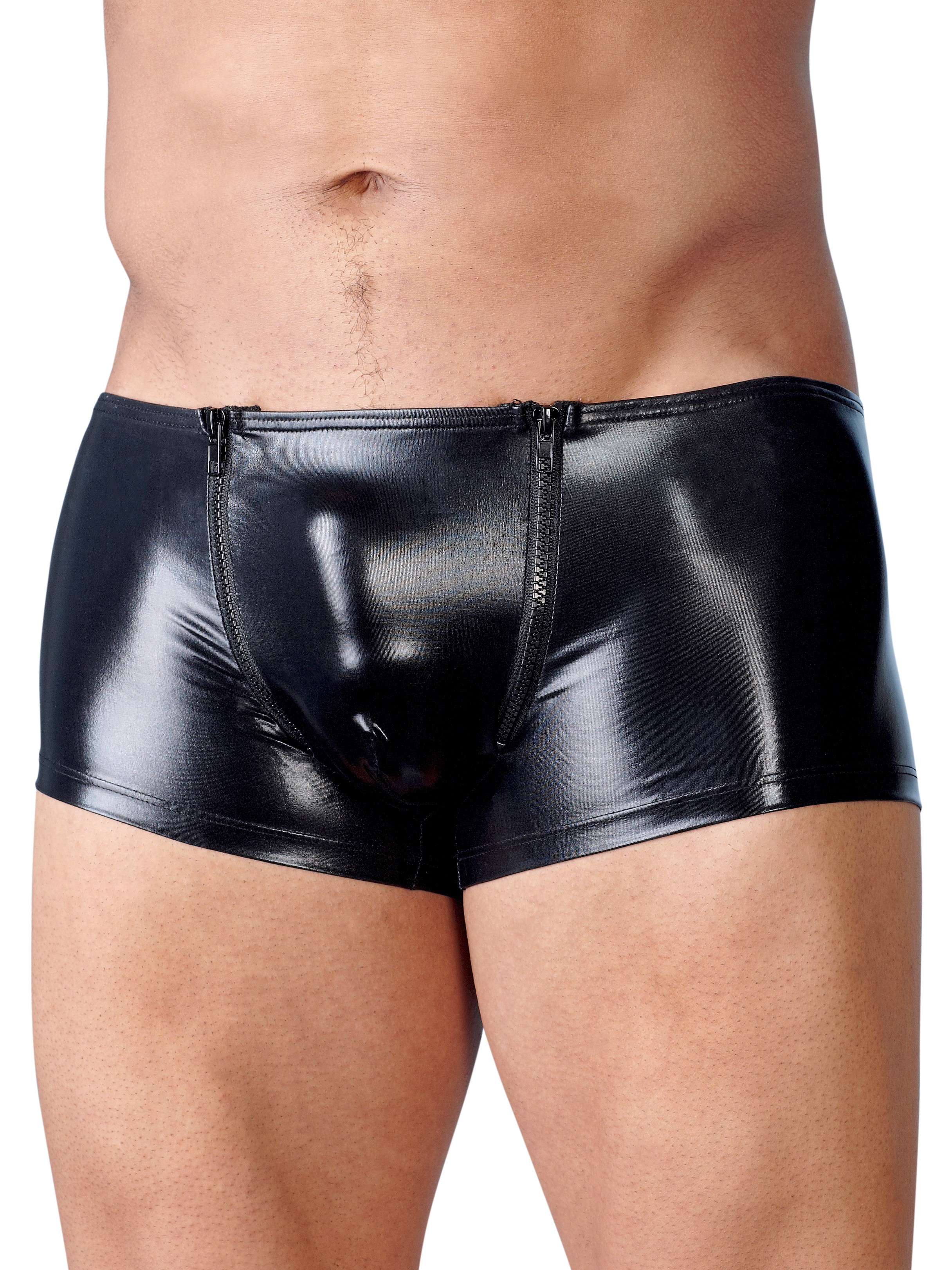 Betty eX Fate 6 Strap PVC Suspender Belt, Black, hi-res