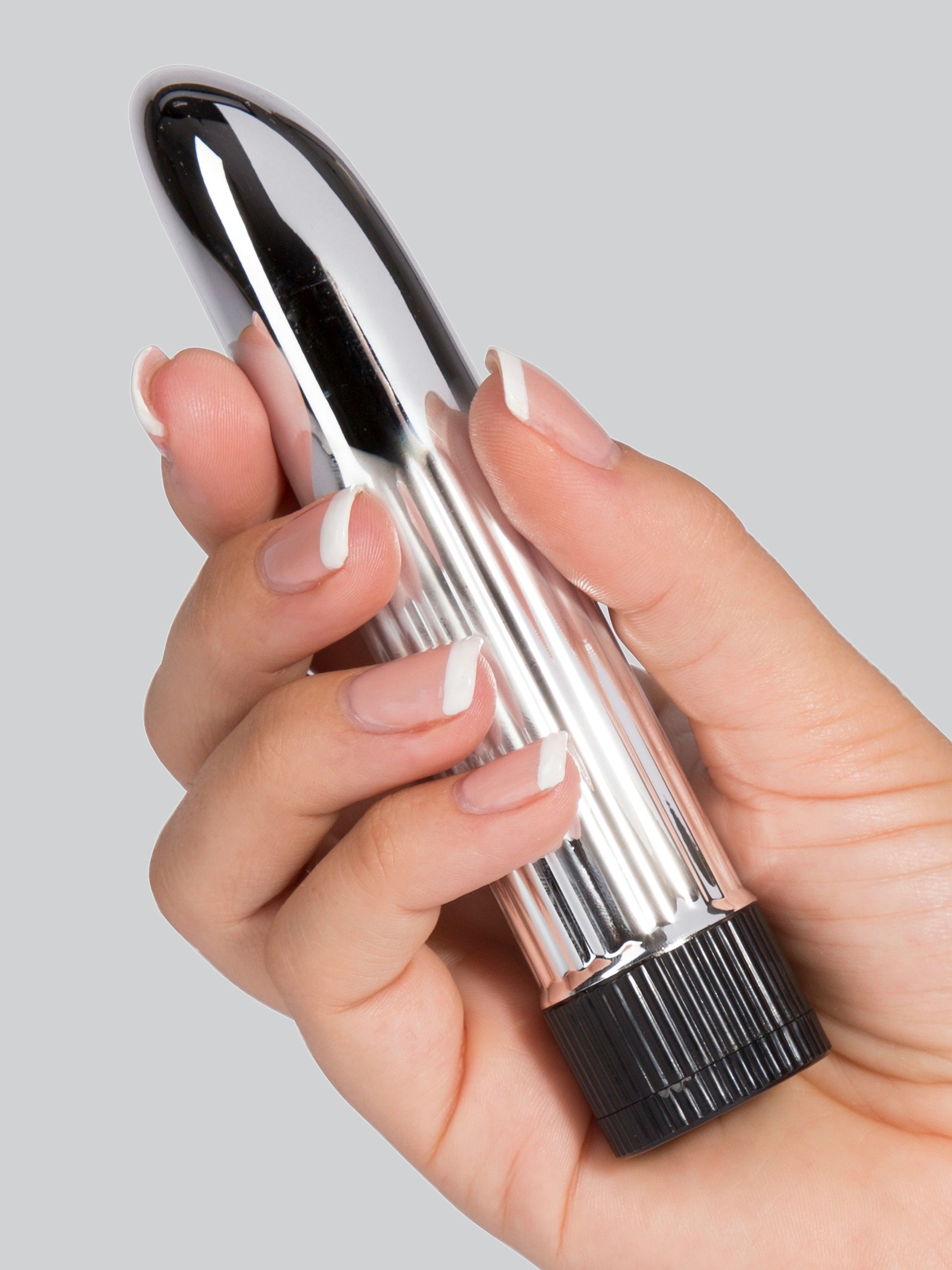 BASICS Powerful Mini Vibrator 5 Inch, Silver, hi-res