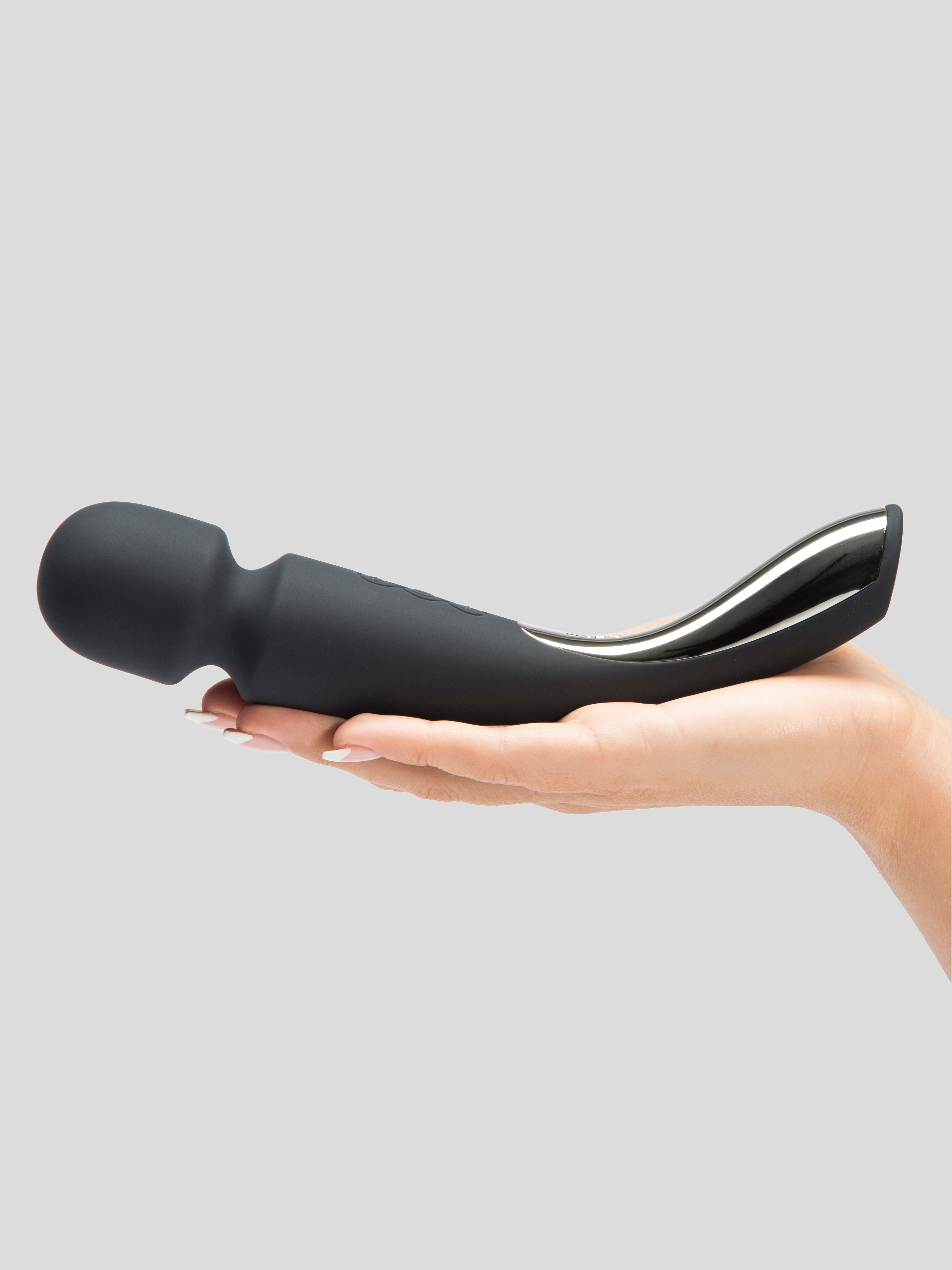 Lelo Smart Wand Medium Rechargeable Vibrator, Black, hi-res