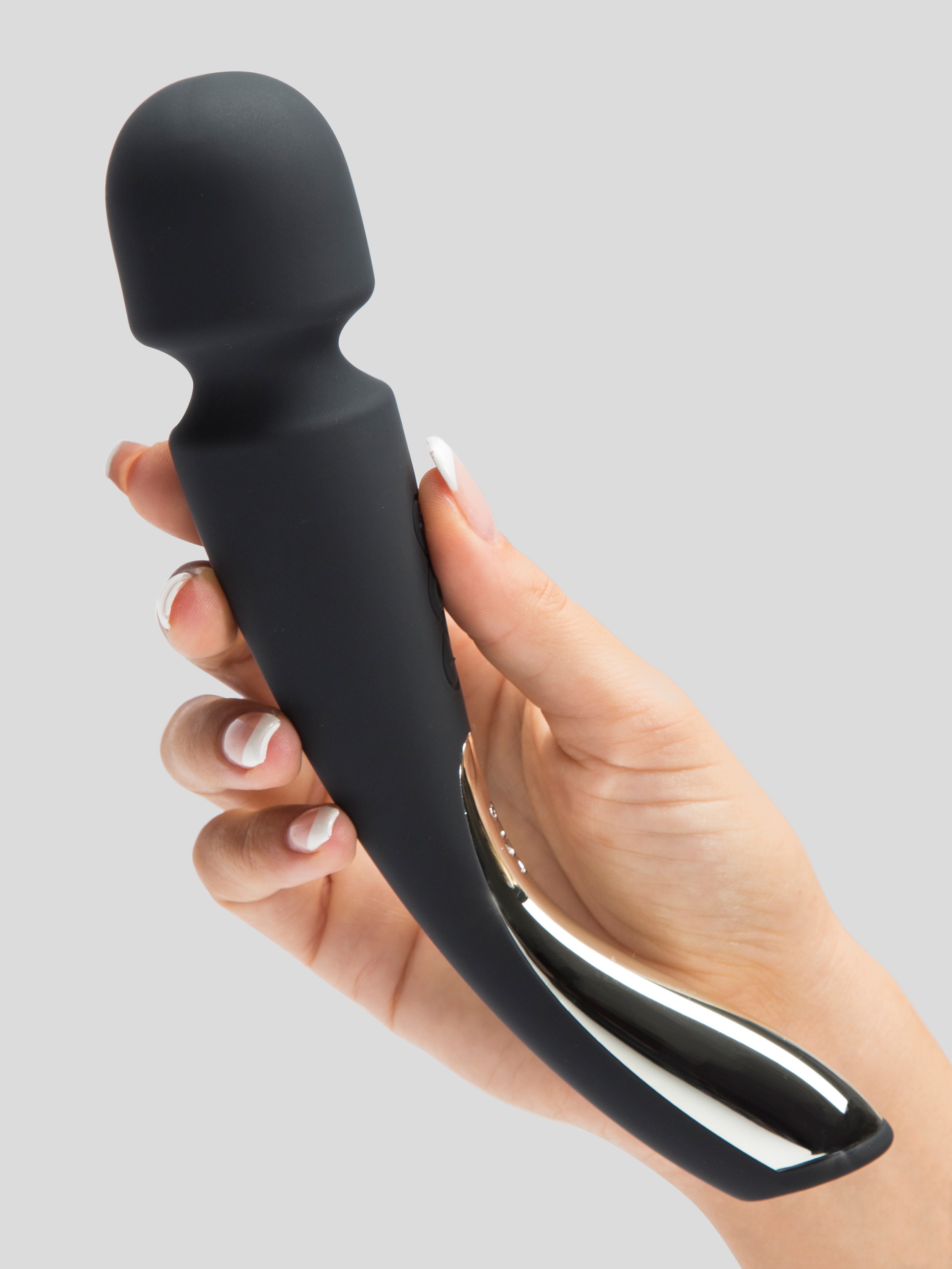 Lelo Smart Wand Medium Rechargeable Vibrator, Black, hi-res