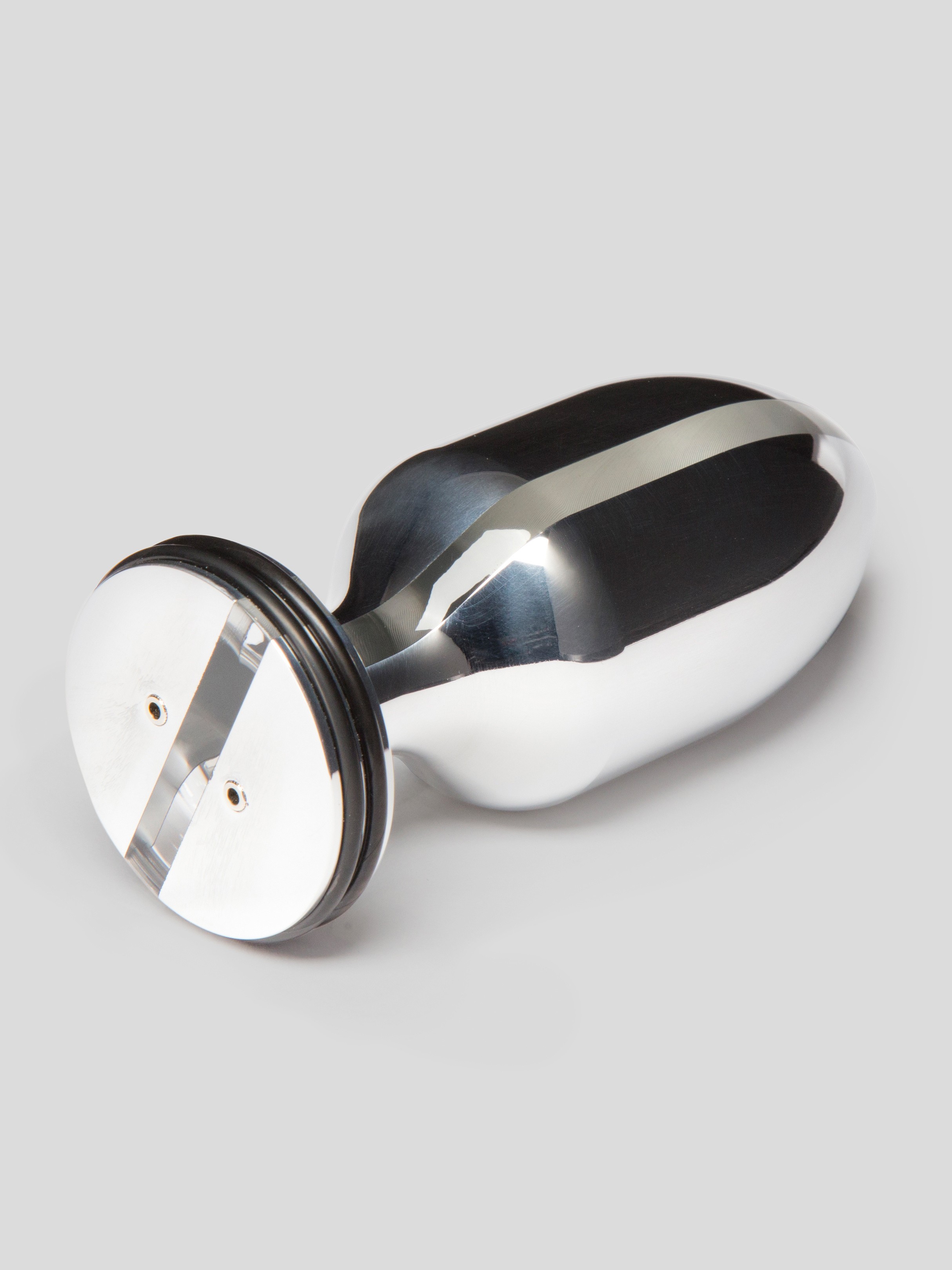 ElectraStim Bi-Polar Intruder Electrosex Metal Butt Plug 4.5 Inch, Silver, hi-res