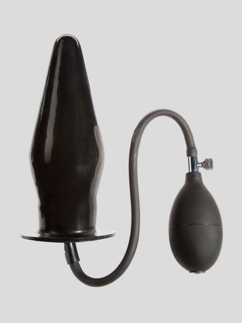 Cock Locker Extra Large Inflatable Butt Plug 8 Inch, Black, hi-res