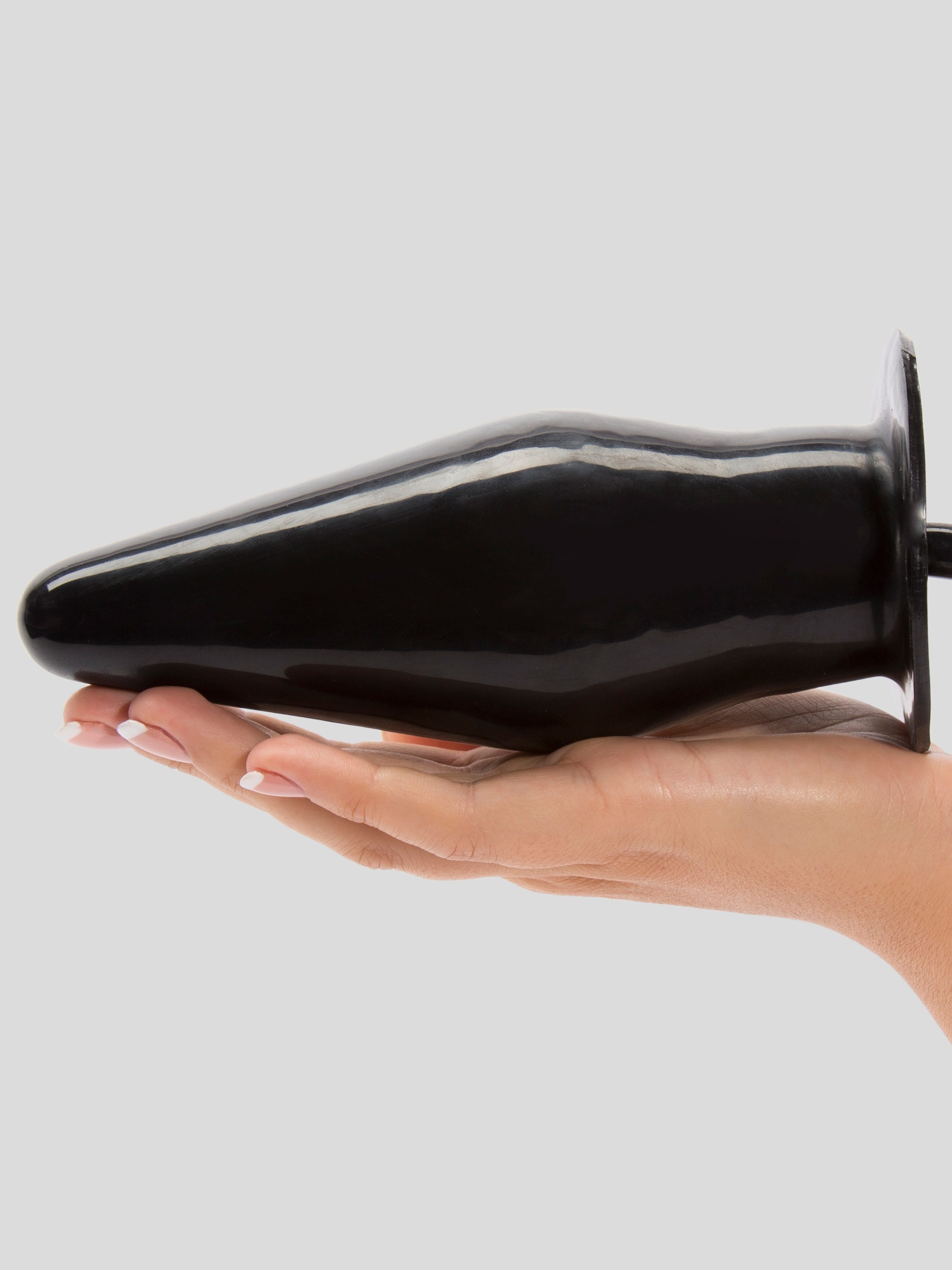 Cock Locker Extra Large Inflatable Butt Plug 8 Inch, Black, hi-res