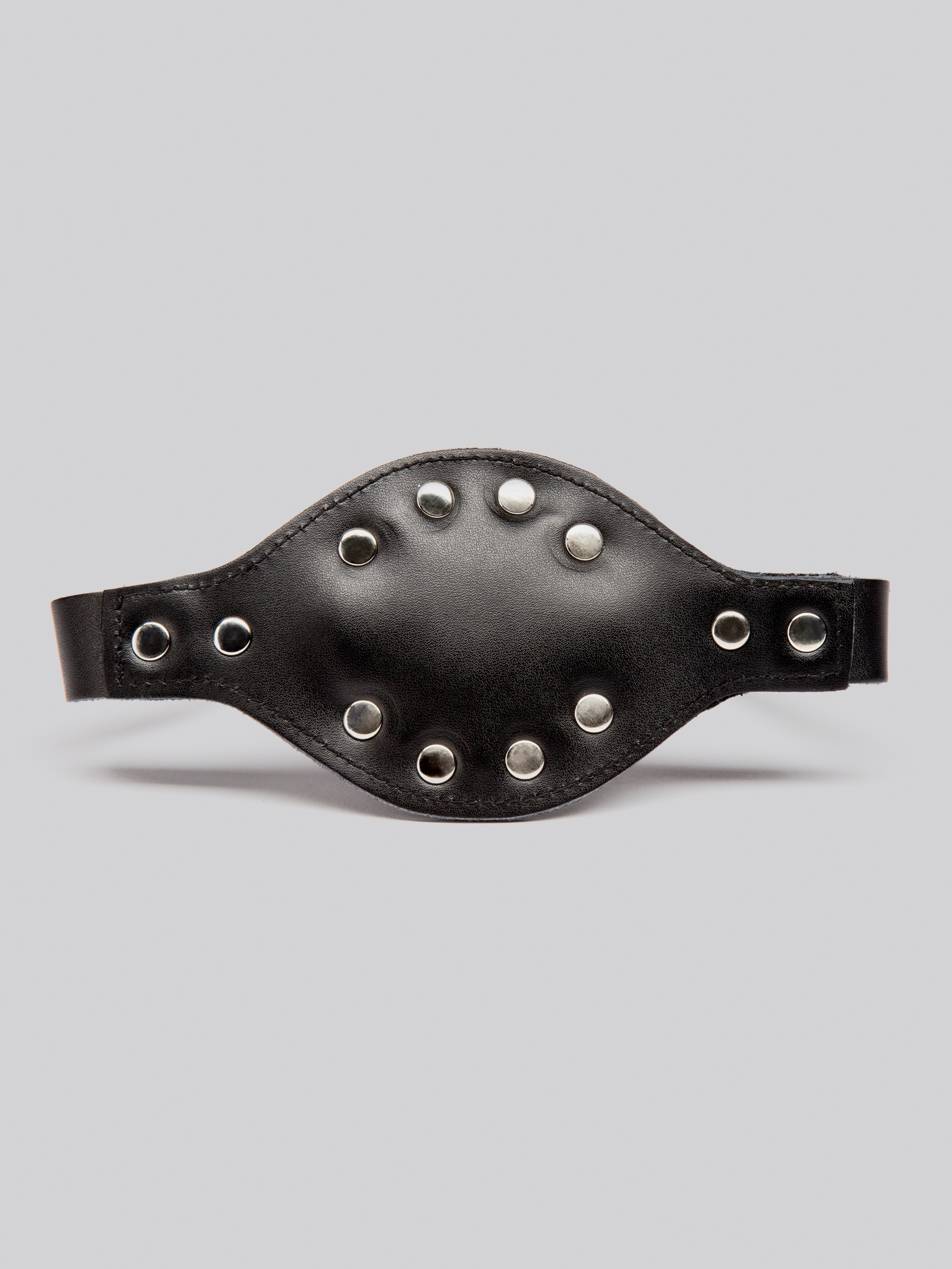 Bondage Boutique Leather and Studs Dildo Gag, Black, hi-res