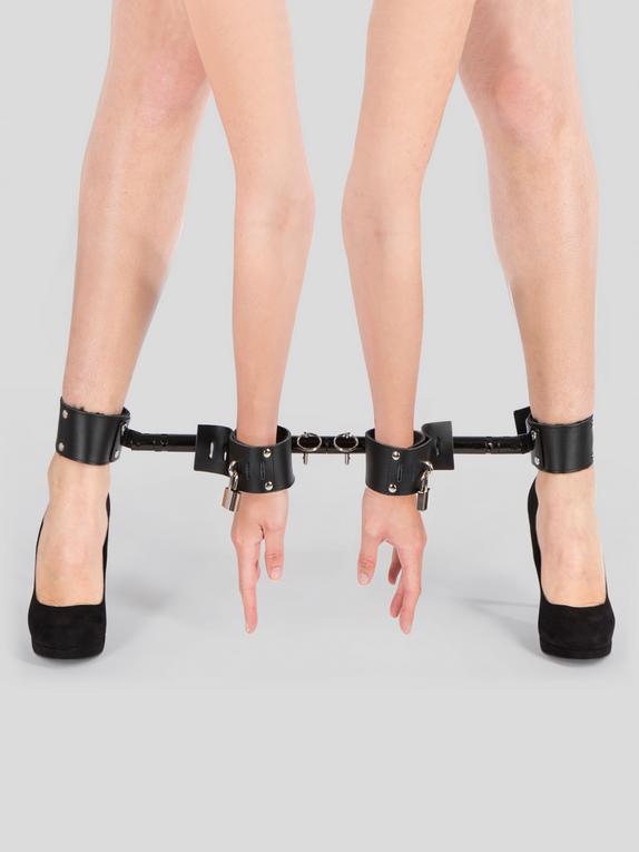 Bondage Boutique Extreme Expandable Spreader Bar with Leather Cuffs