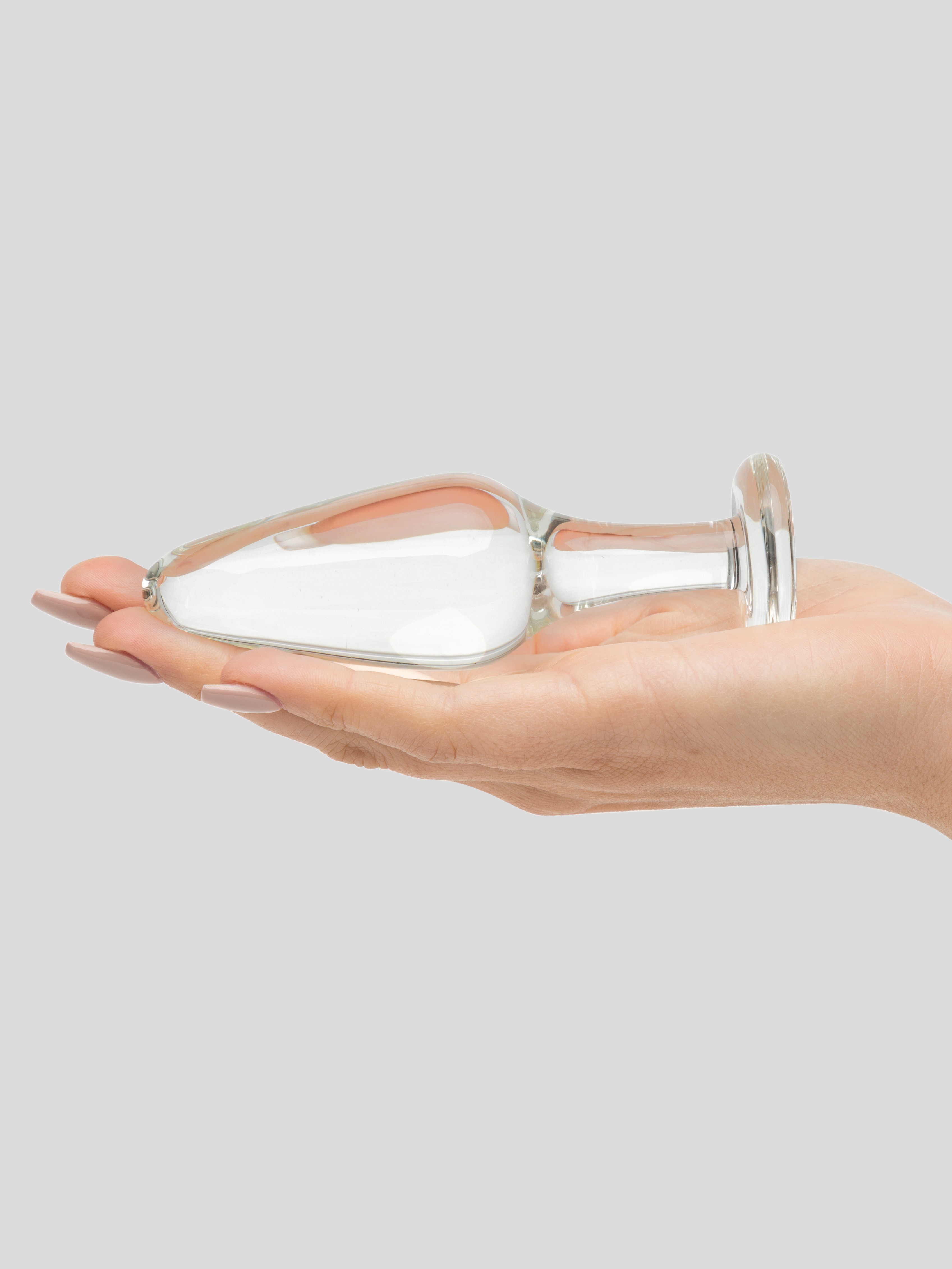 Icicles No 26 Large Glass Butt Plug, Clear, hi-res