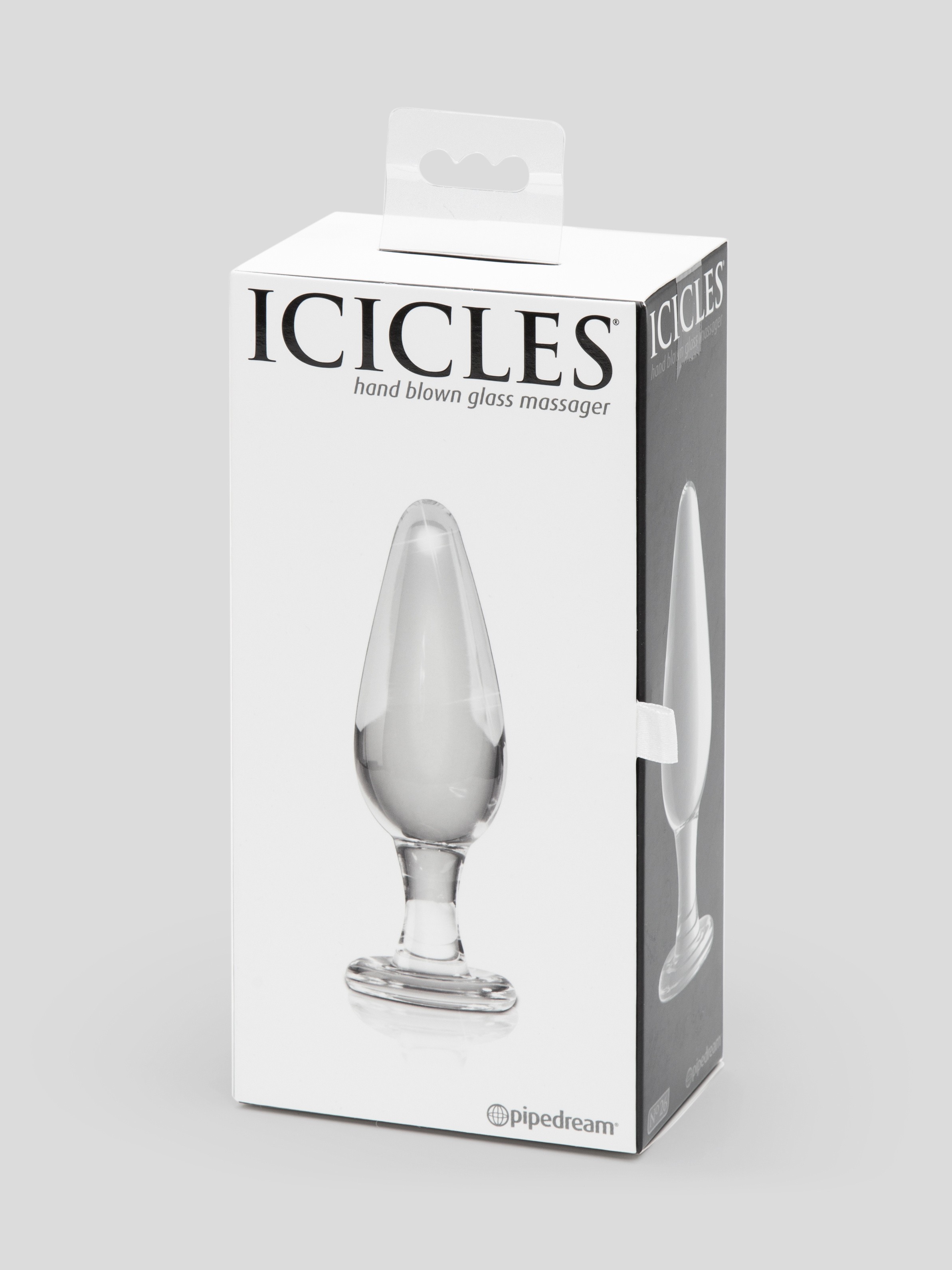 Icicles No 26 Large Glass Butt Plug, Clear, hi-res