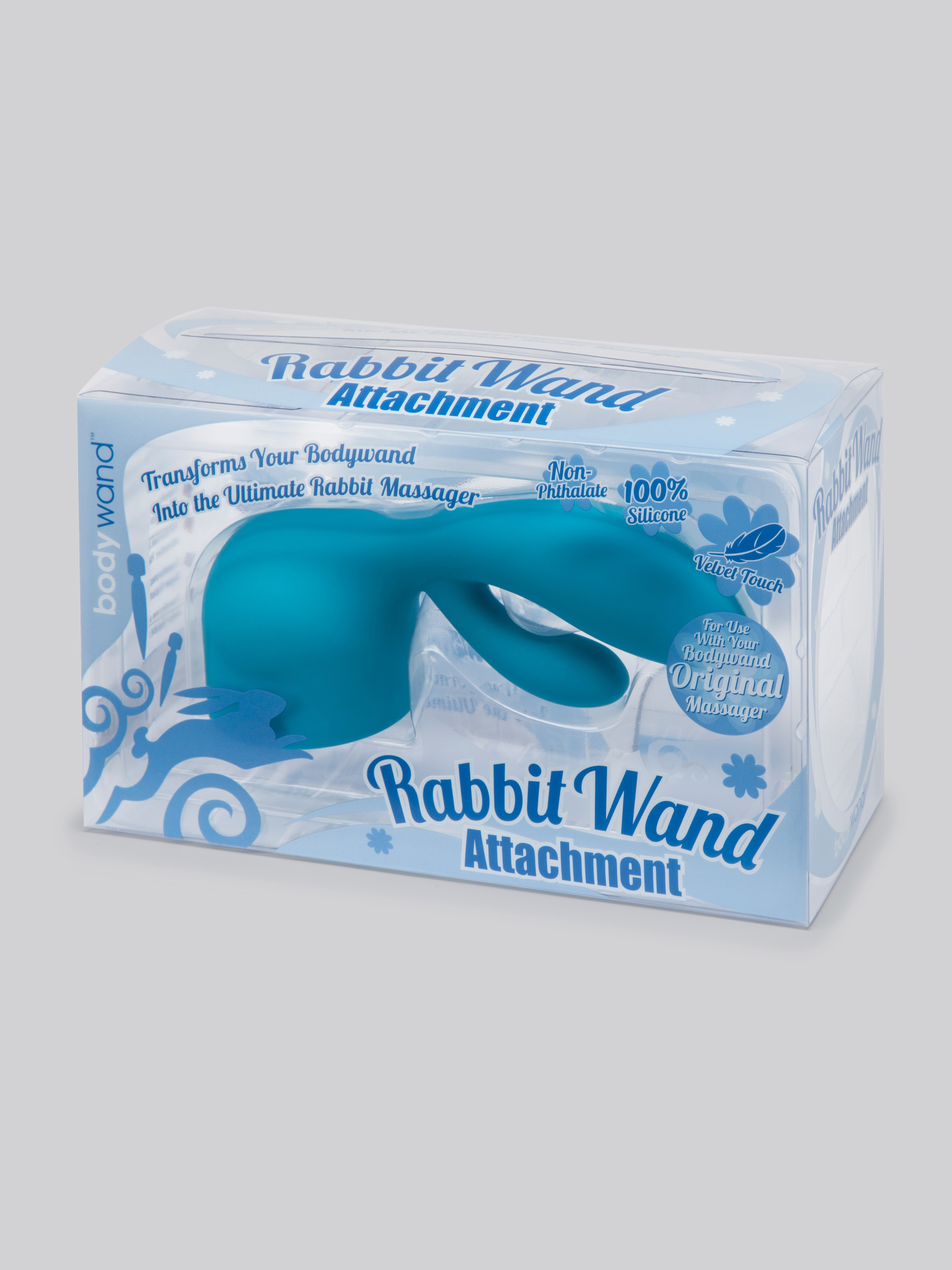 Bodywand Rabbit Massage Wand Attachment, Blue, hi-res