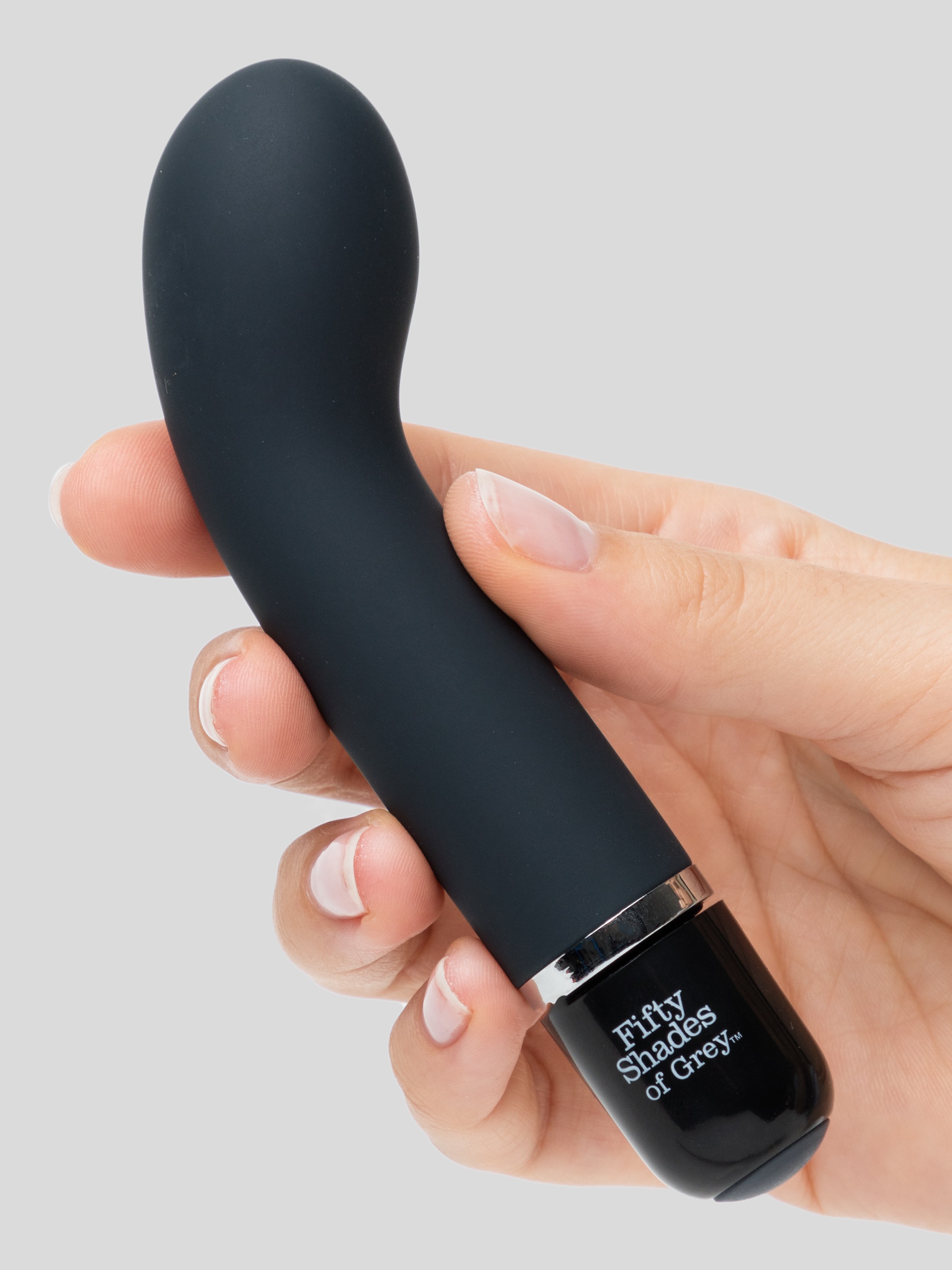 Fifty Shades of Grey Insatiable Desire Mini Silicone G-Spot Vibrator, Grey, hi-res