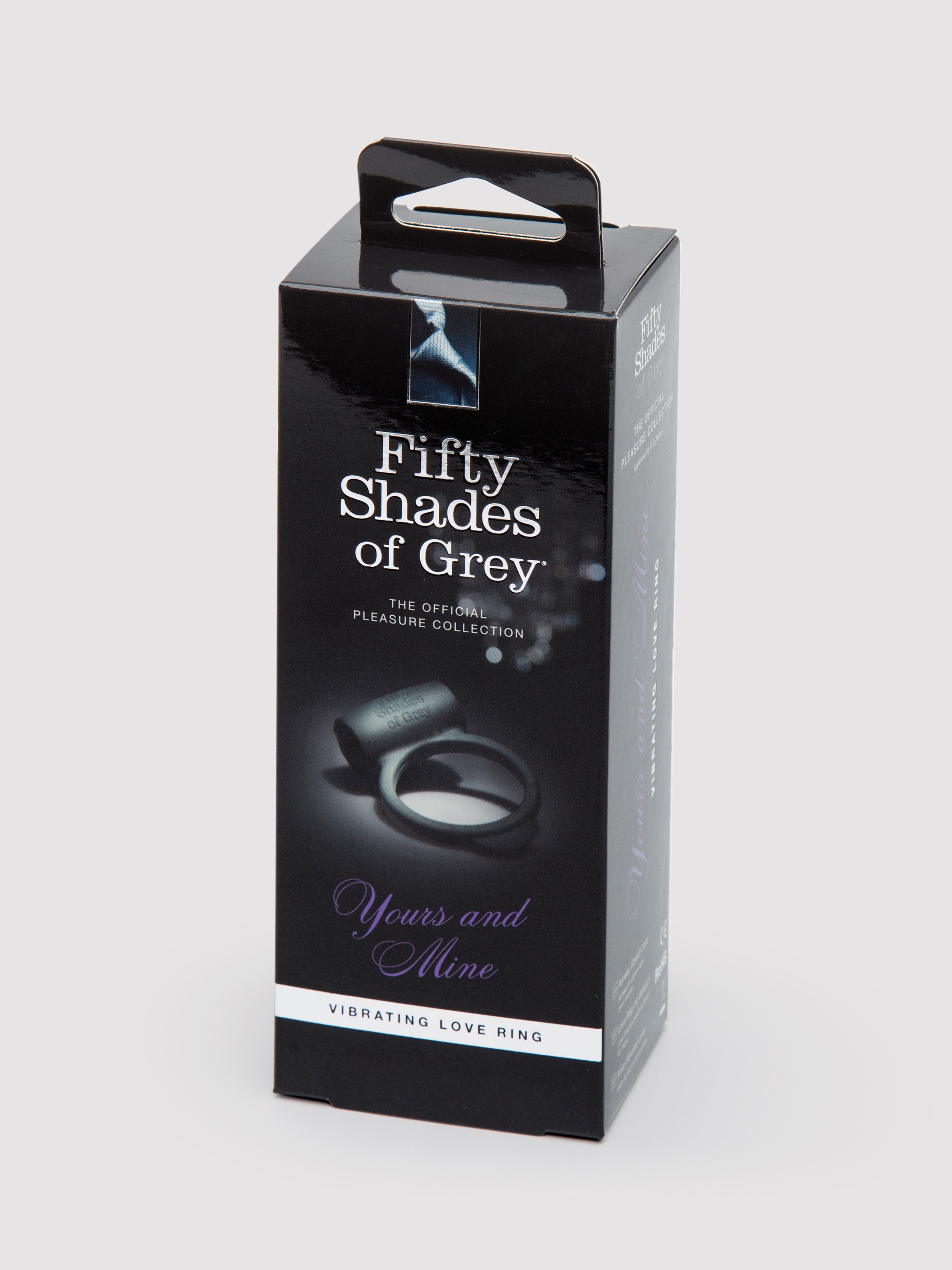 Fifty Shades of Grey Yours and Mine Vibrating Silicone Love Ring, Grey, hi-res