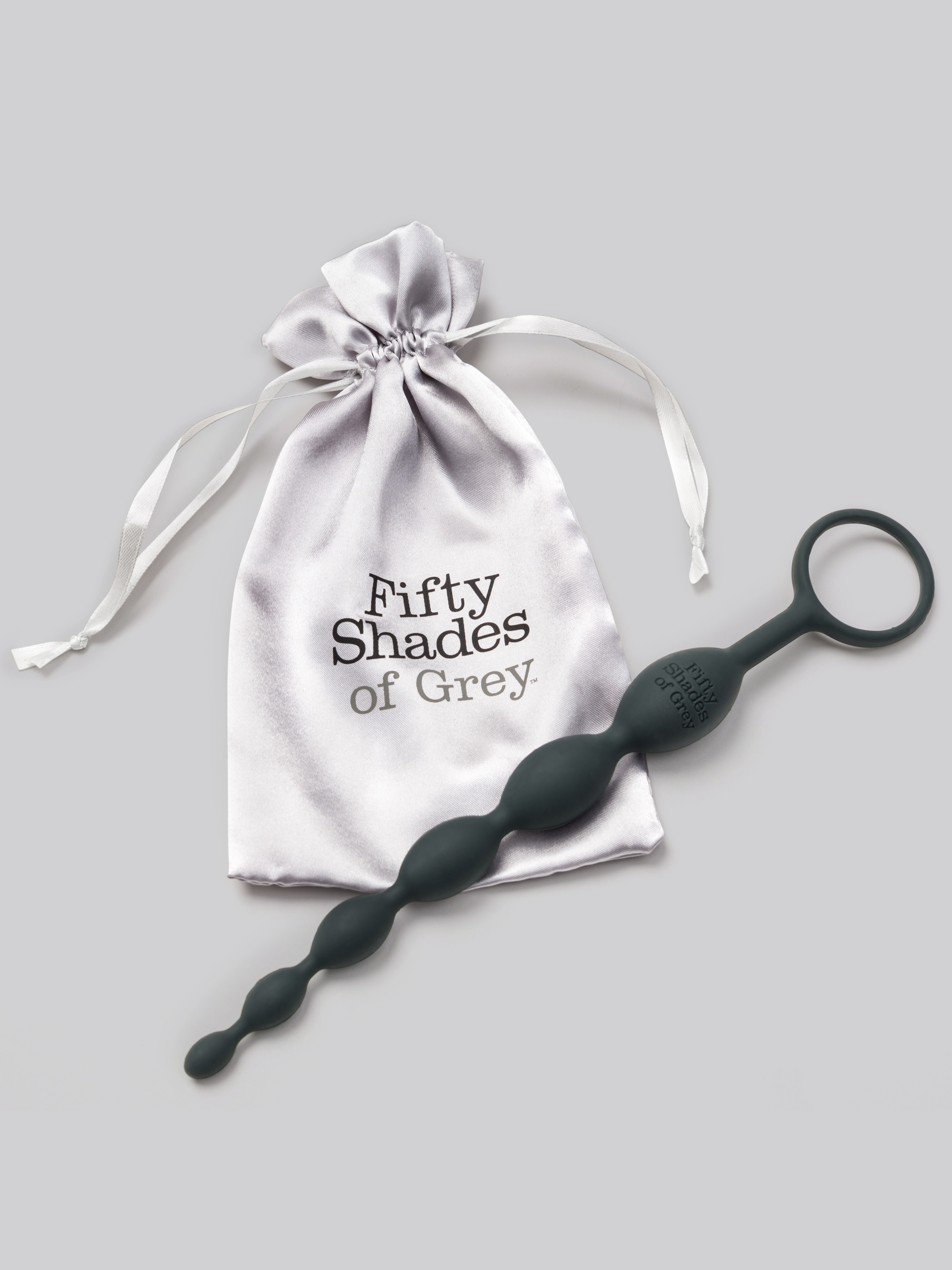 Fifty Shades of Grey Pleasure Intensified Silicone Anal Beads, Grey, hi-res