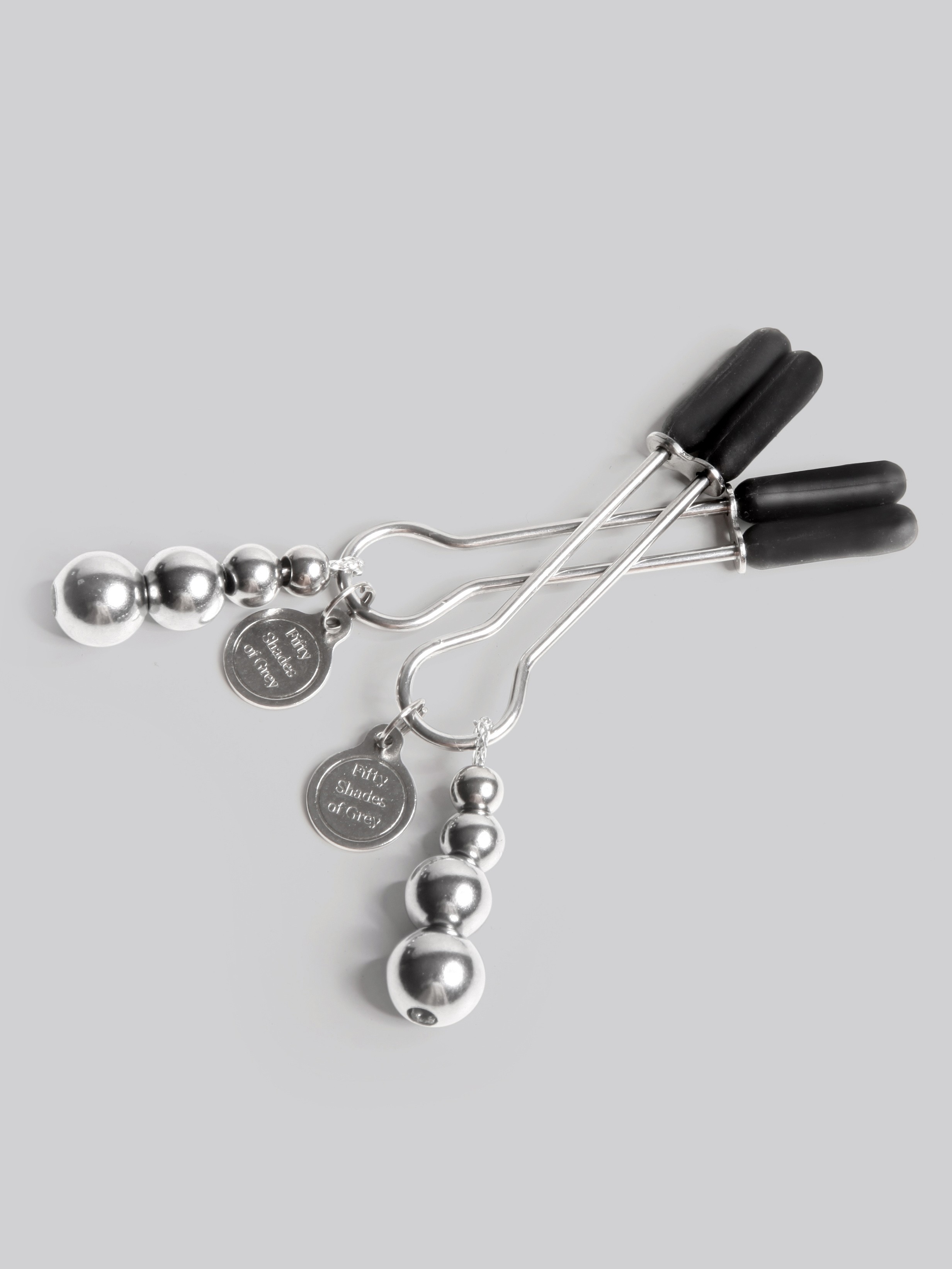 Fifty Shades of Grey The Pinch Adjustable Nipple Clamps, Silver, hi-res