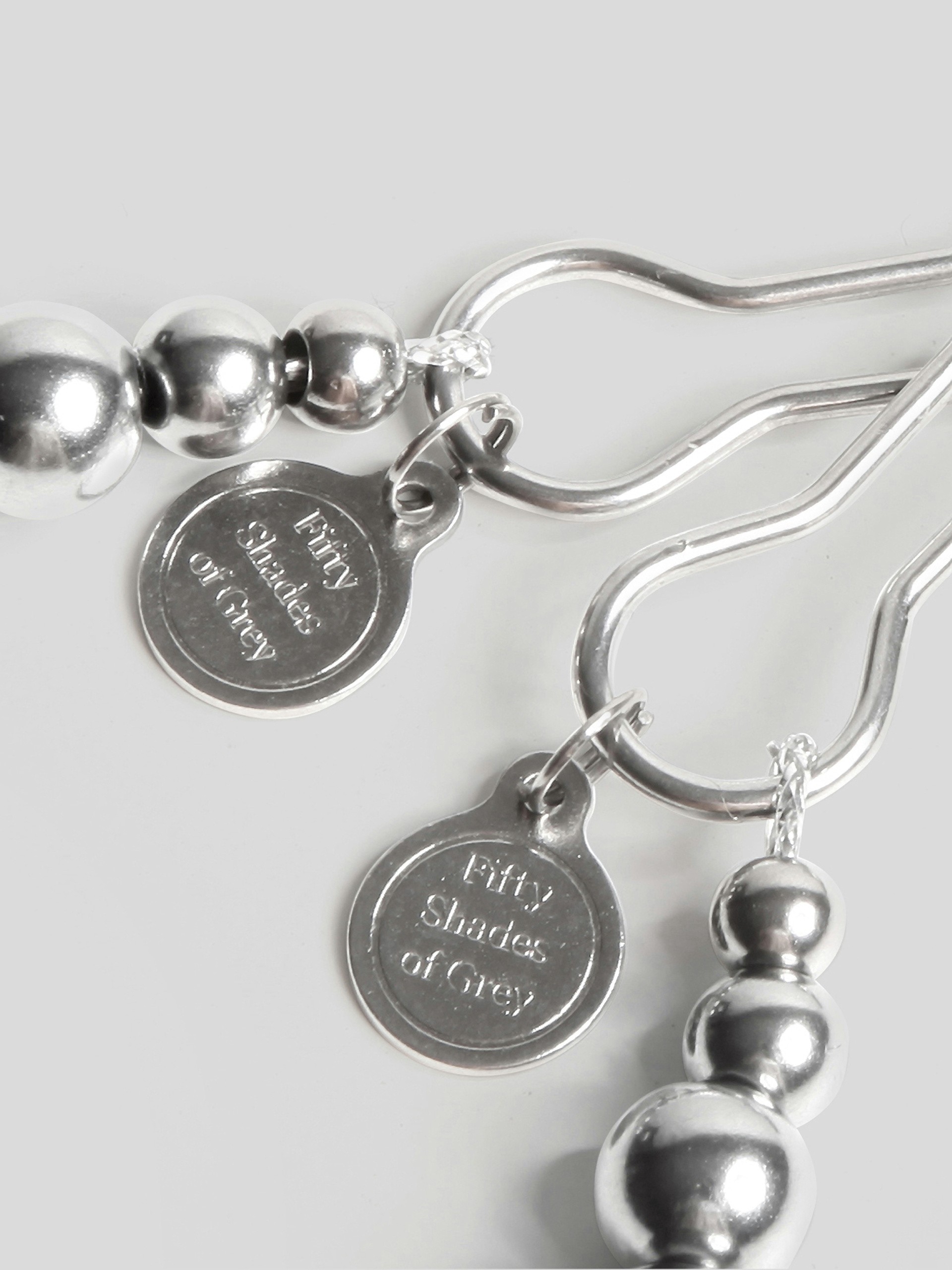 Fifty Shades of Grey The Pinch Adjustable Nipple Clamps, Silver, hi-res