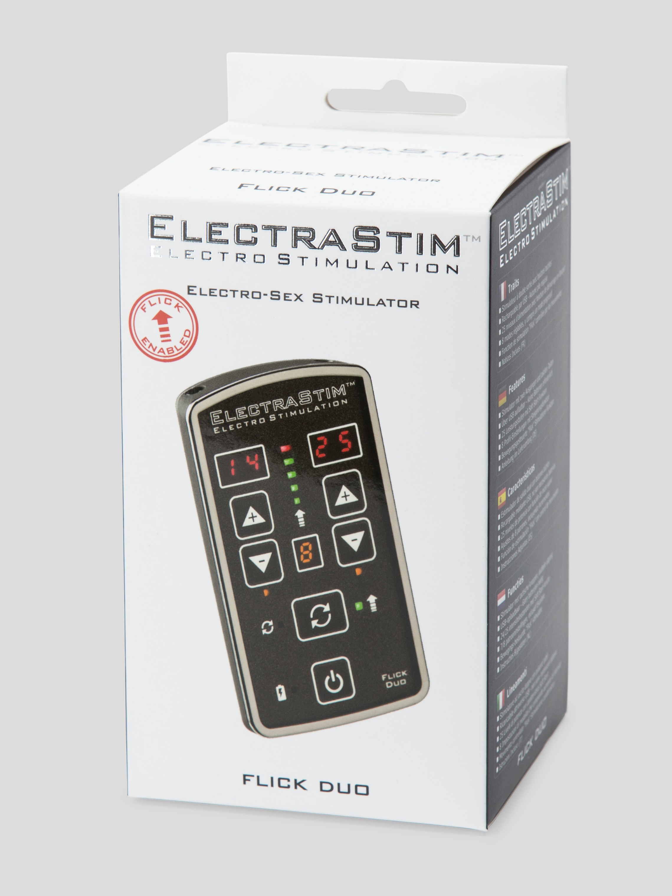 ElectraStim EM80-E Flick Duo Dual Channel Rechargeable Electro Sex Kit, Black, hi-res