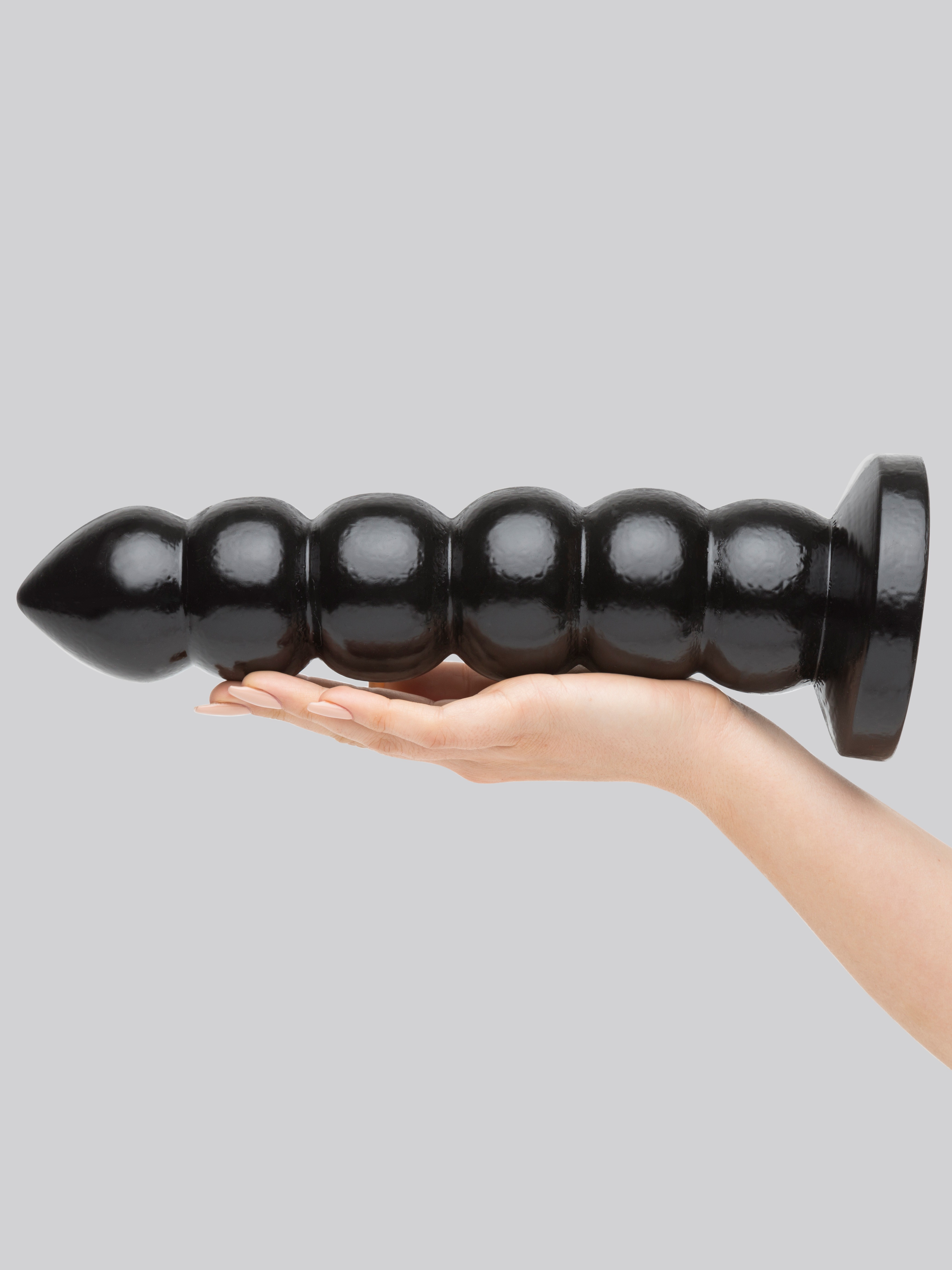 Basix Suction Cup Dildo 7.5 Inch, Black, hi-res