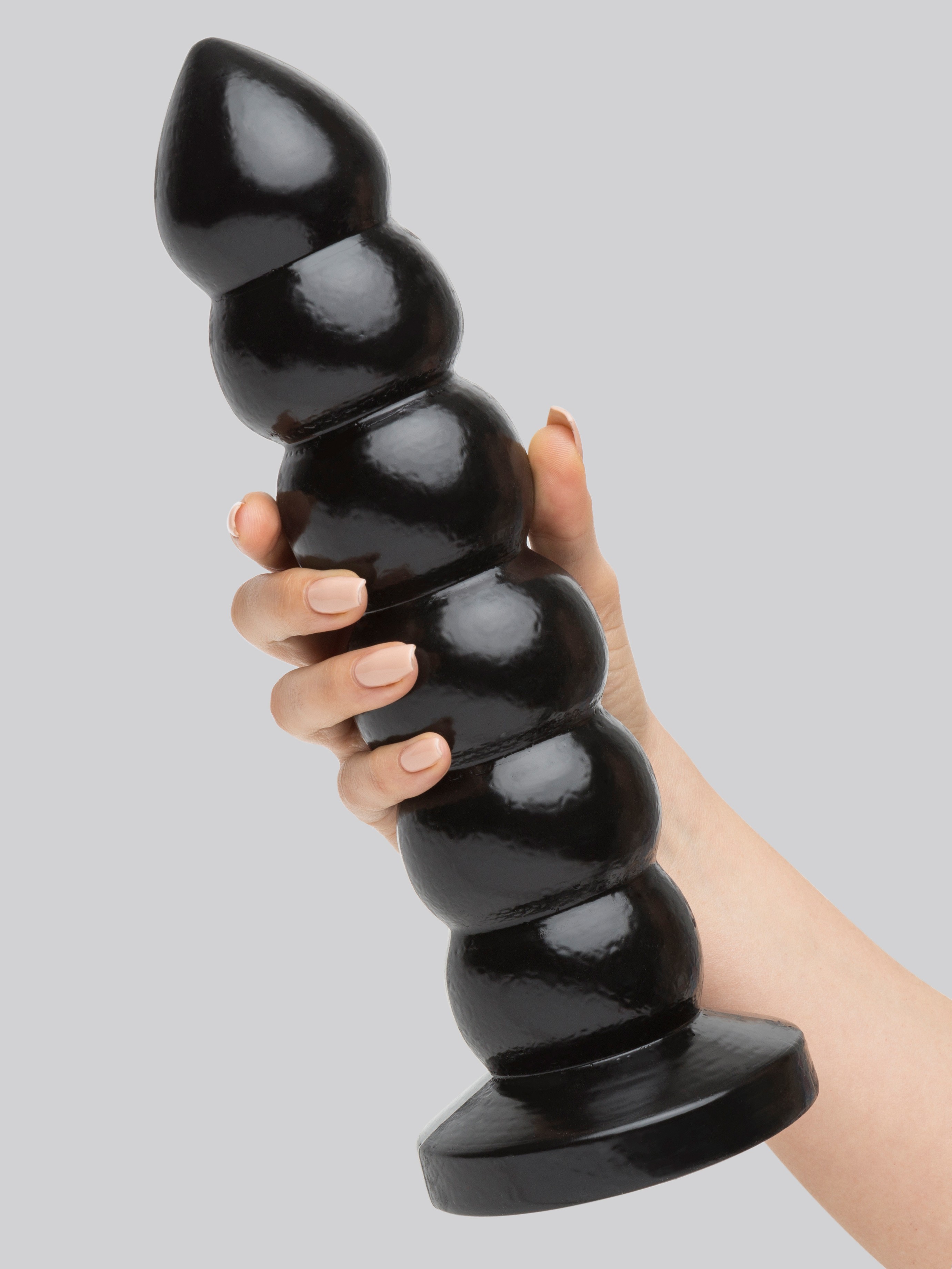 Basix Suction Cup Dildo 7.5 Inch, Black, hi-res