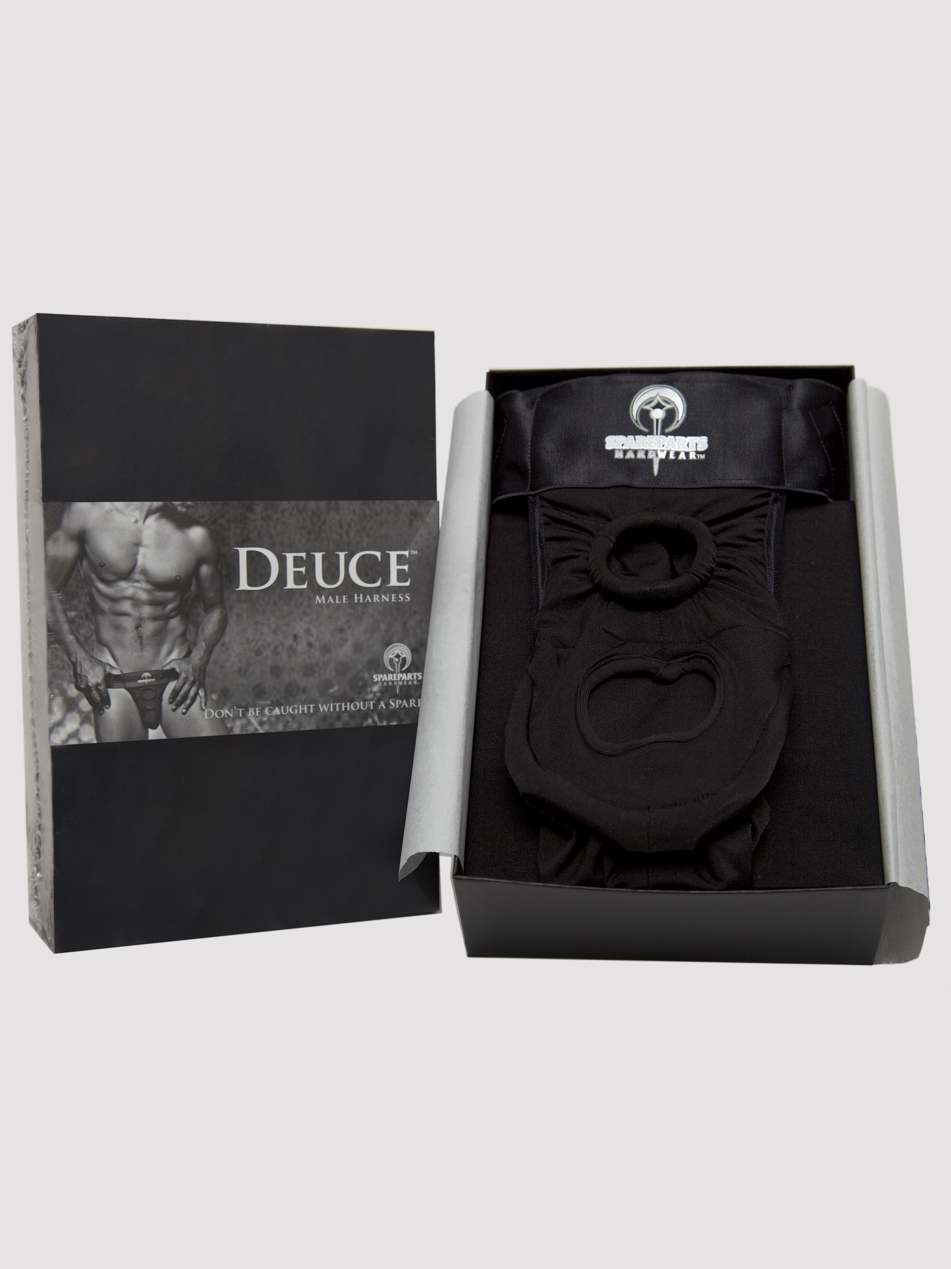 Spareparts Deuce Double Penetration Male Strap-On Harness, Black, hi-res