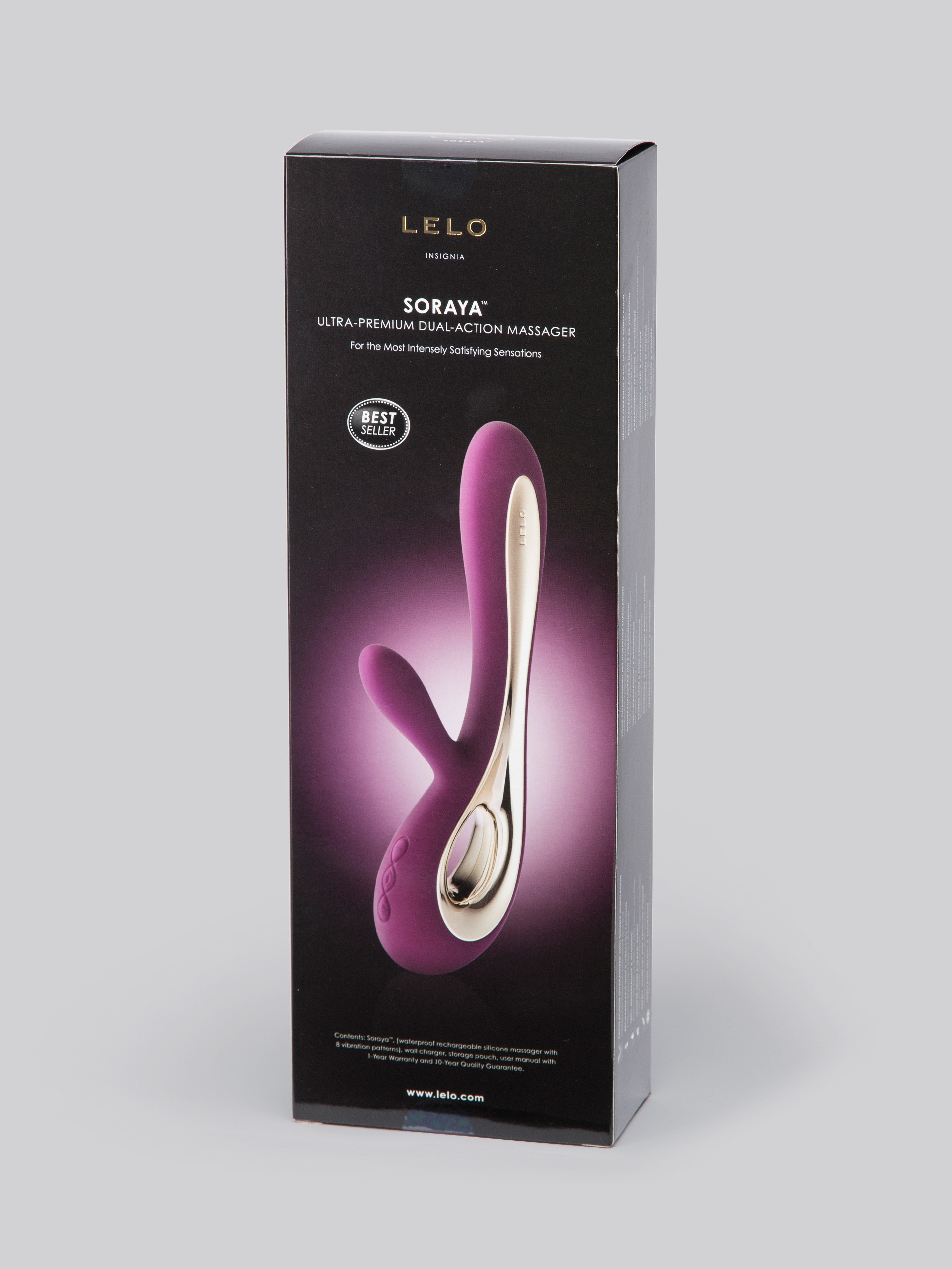 Lelo Insignia Soraya Luxury Rechargeable Rabbit Vibrator, Purple, hi-res