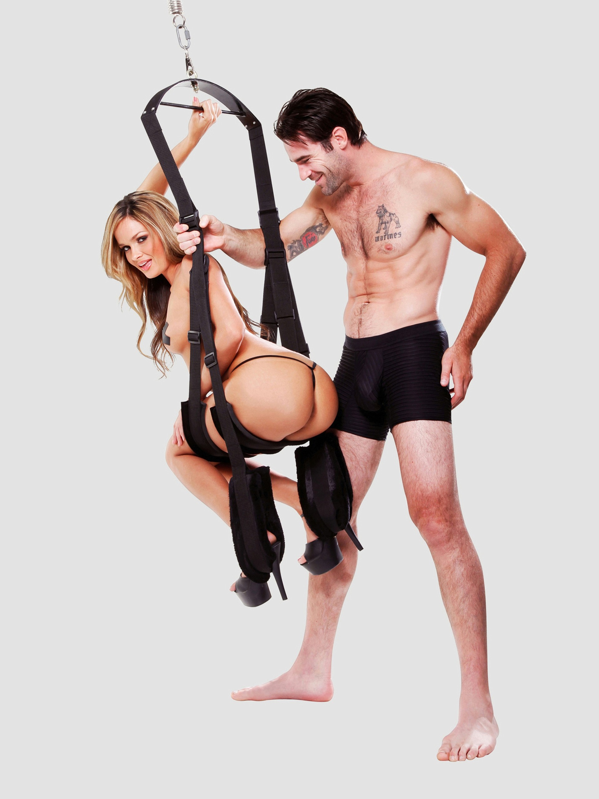 Fetish Fantasy Series 360 Degree Spinning Sex Swing, Black, hi-res