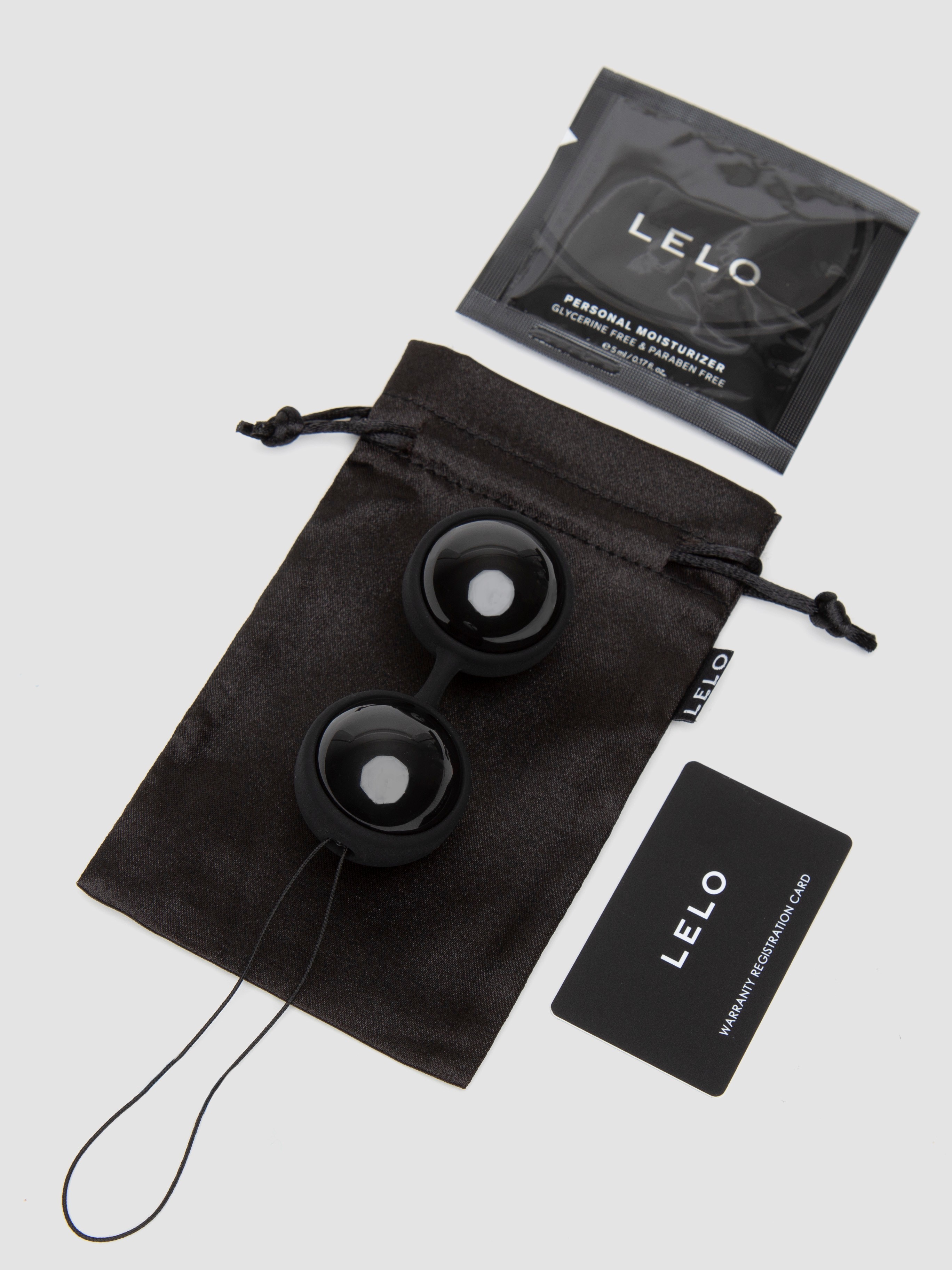 Lelo Luna Beads Noir Kegel Balls 72g, Black, hi-res