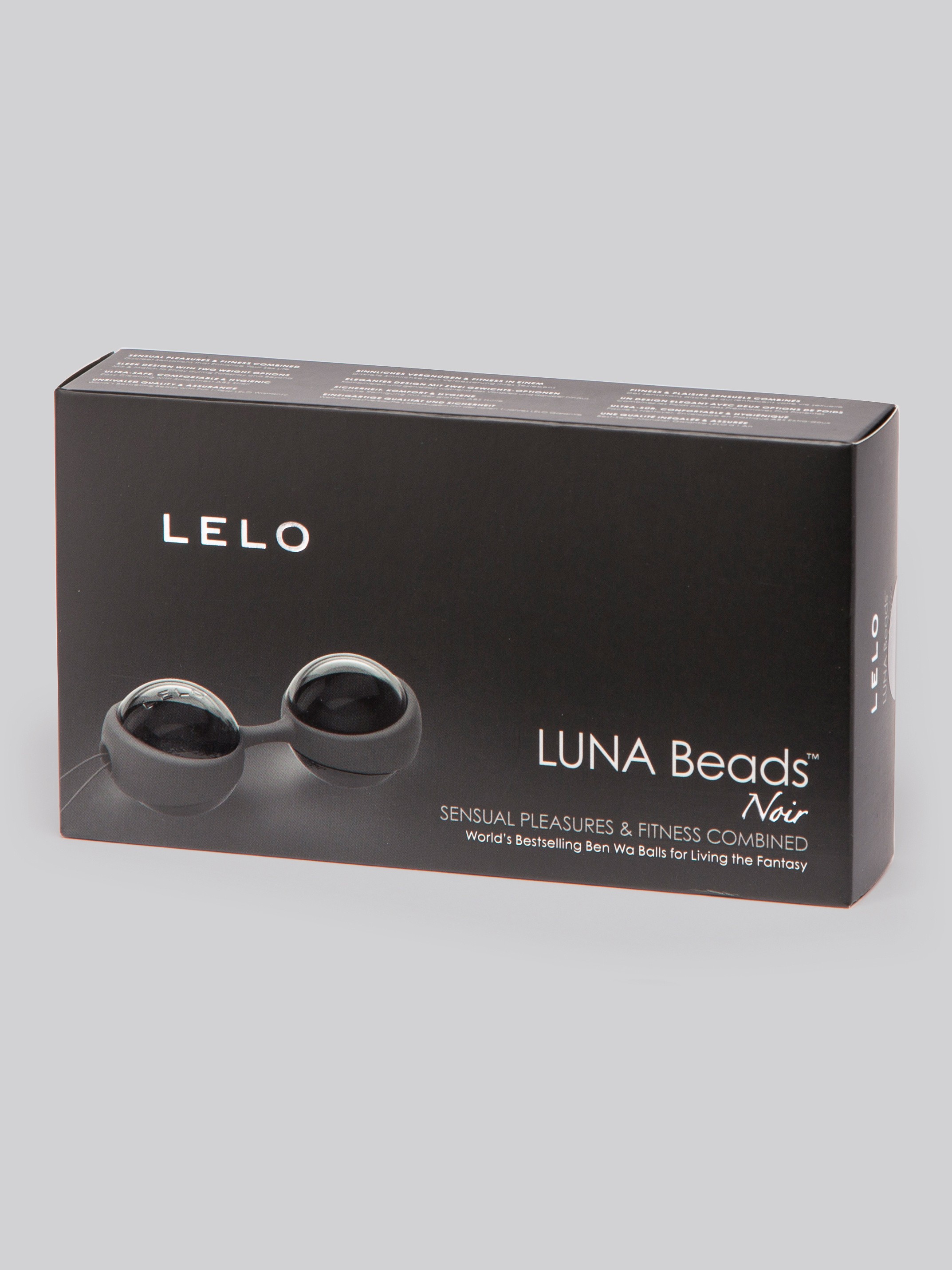 Lelo Luna Beads Noir Kegel Balls 72g, Black, hi-res