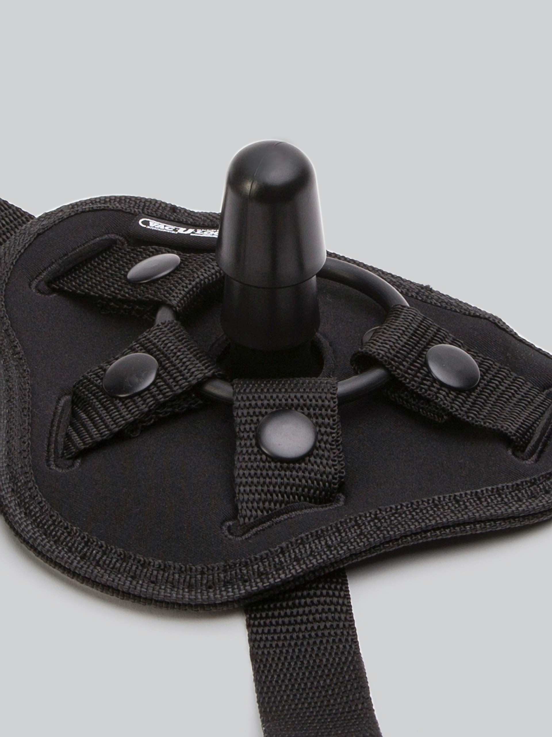 Doc Johnson Vac-U-Lock Luxe Harness with Plug and O-Rings, Black, hi-res