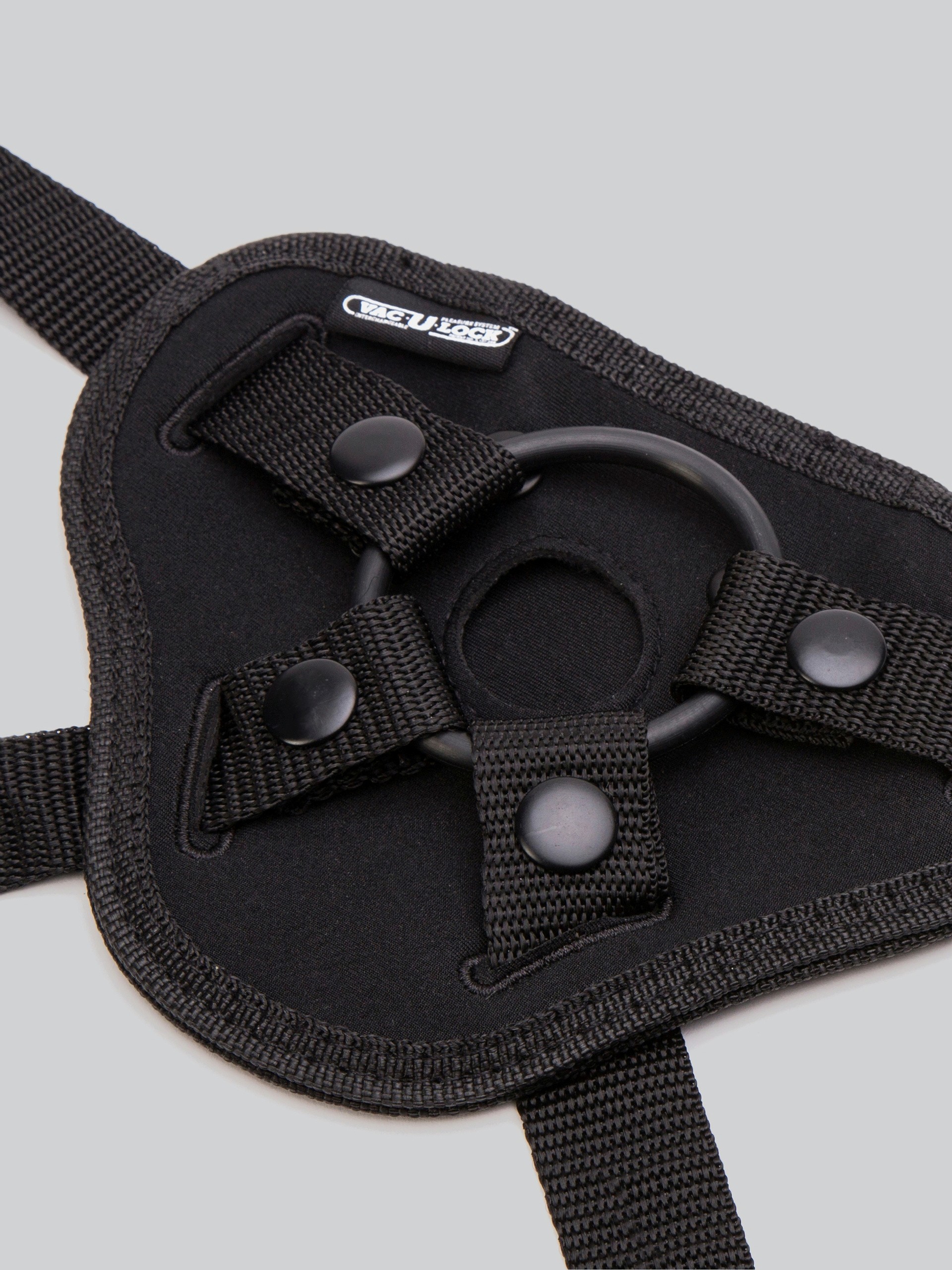 Doc Johnson Vac-U-Lock Extra Support Supreme Harness with Plug, Black, hi-res