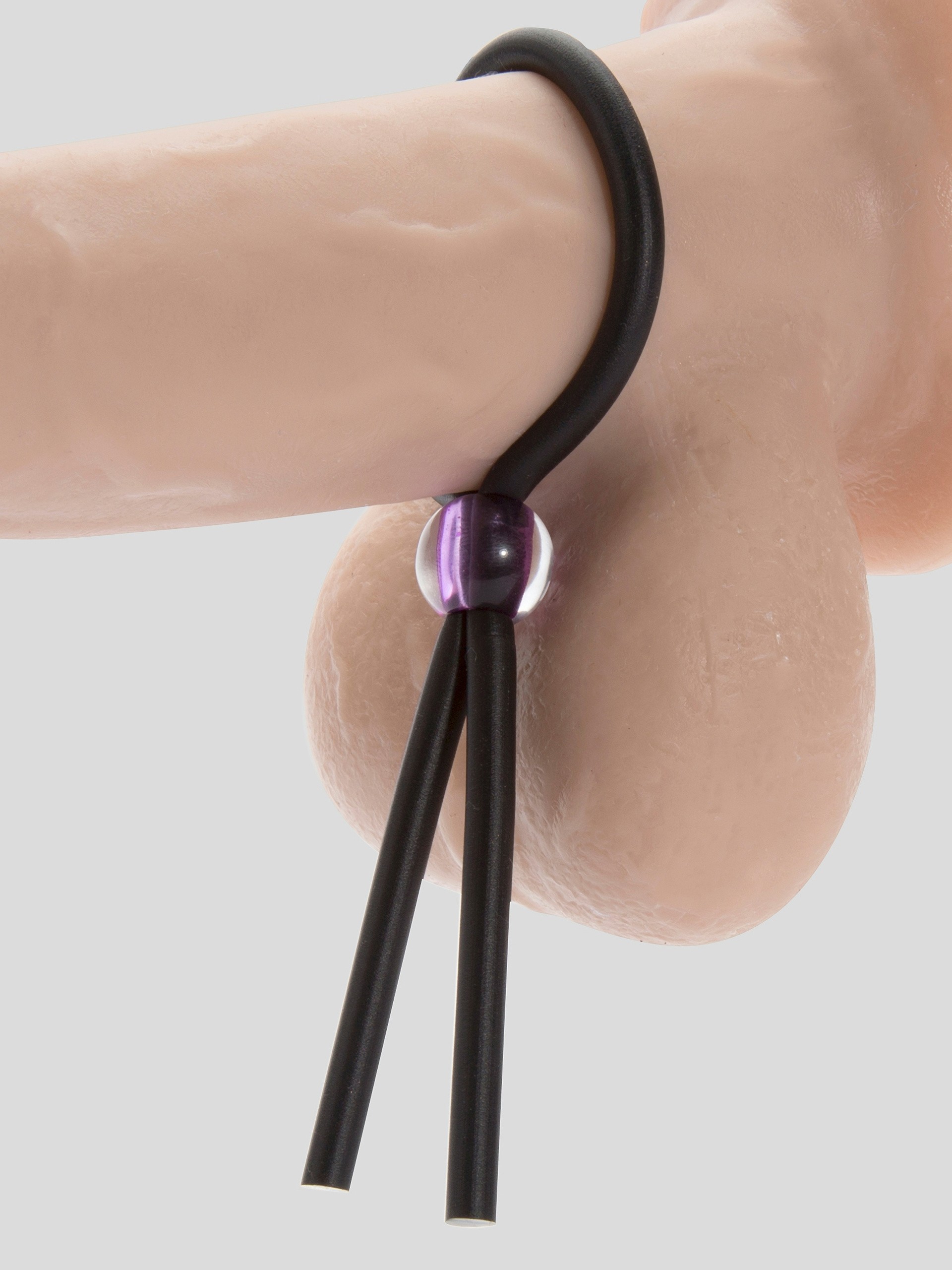 Doc Johnson Adjustable Silicone Cock Ring Set (2 Pack), Black, hi-res