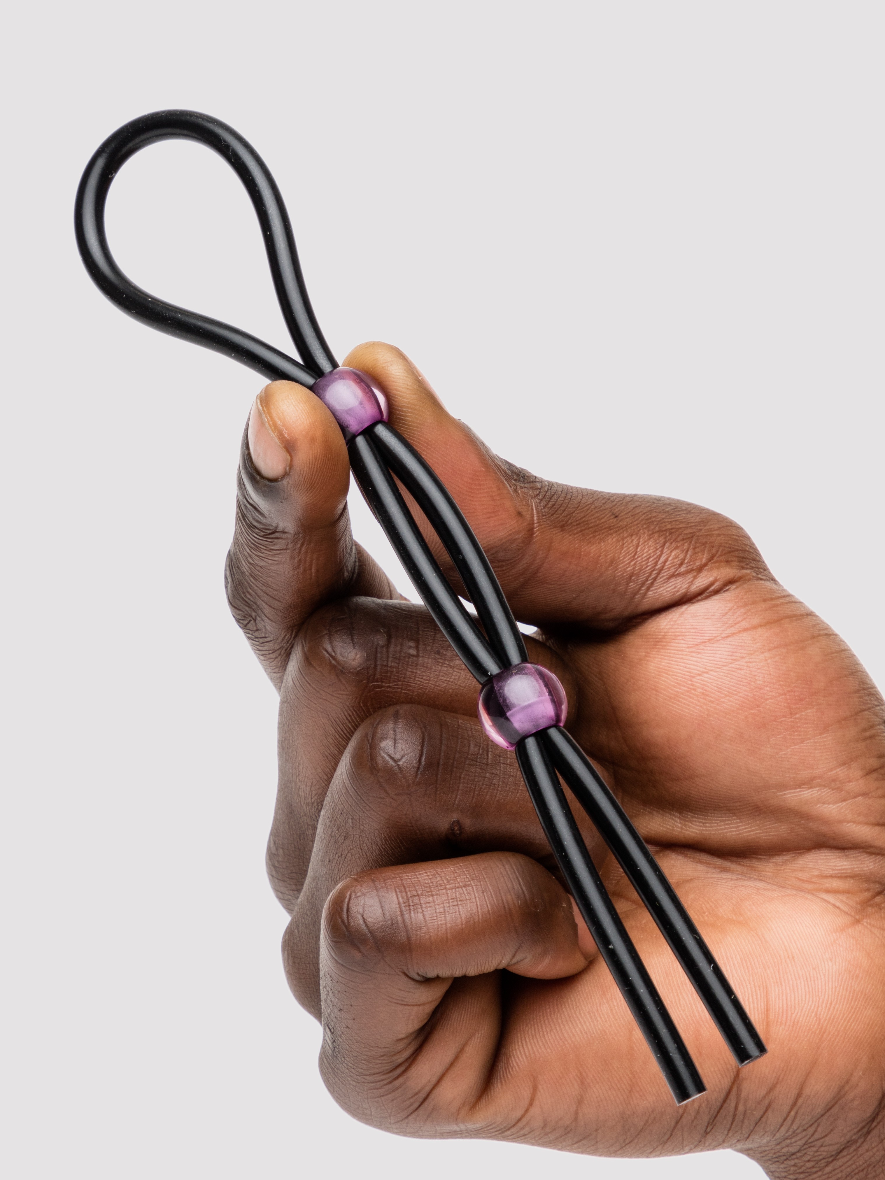 Doc Johnson Adjustable Silicone Cock Ring Set (2 Pack), Black, hi-res