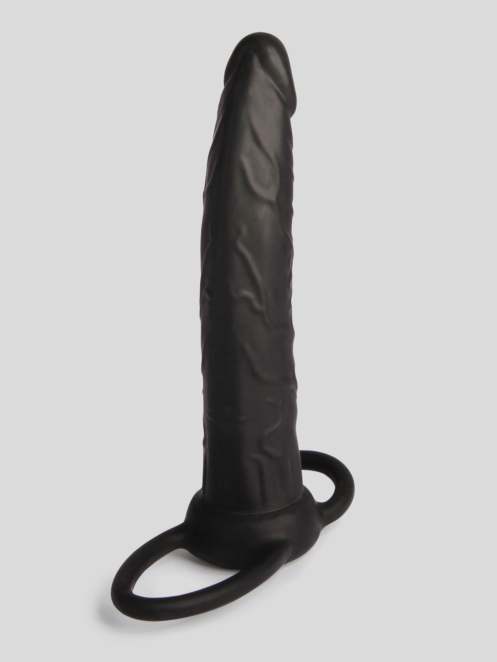 Love Rider Double Penetration Strap-On 5.5 Inch Dildo, Black, hi-res