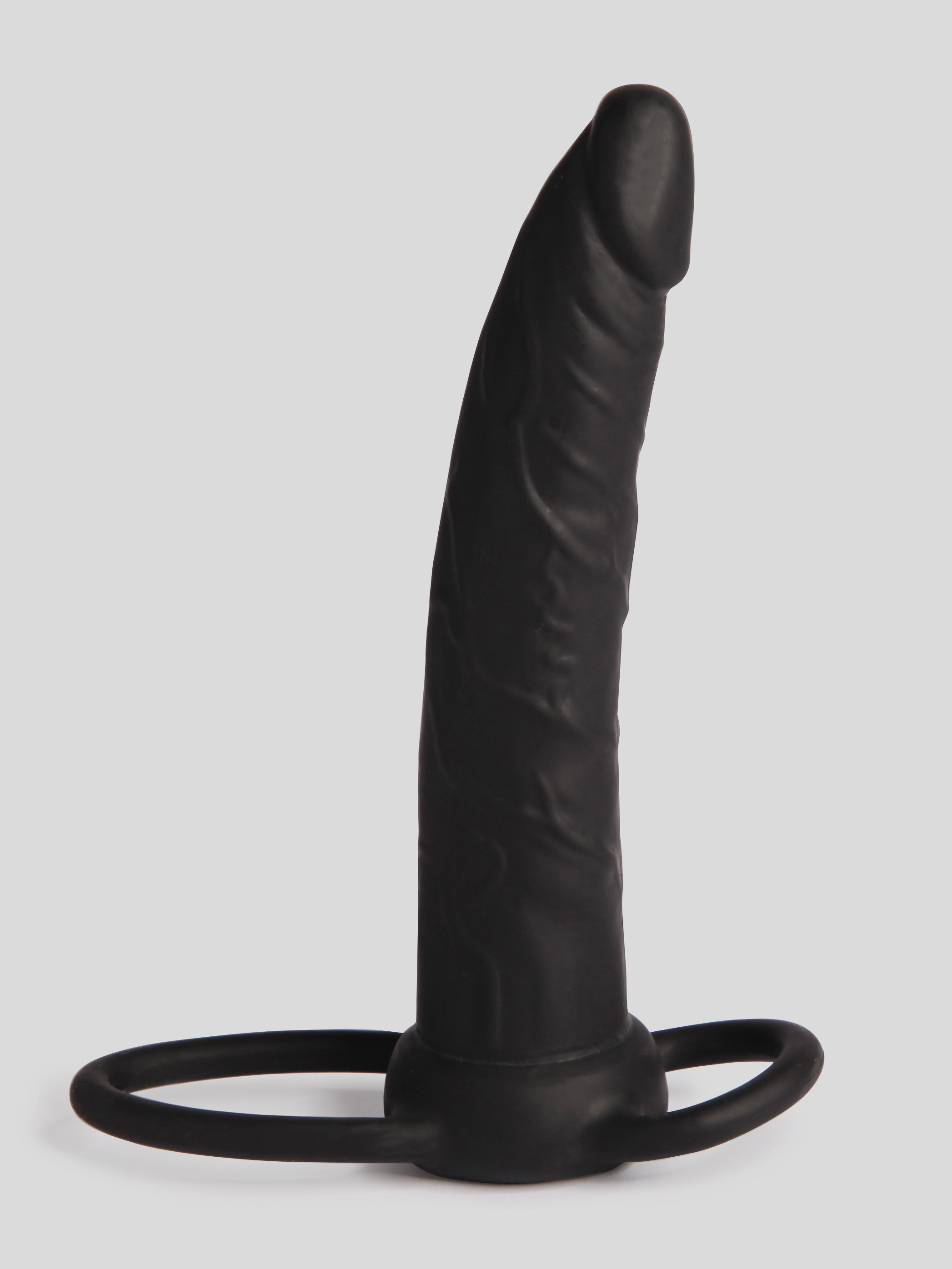 Love Rider Double Penetration Strap-On 5.5 Inch Dildo, Black, hi-res