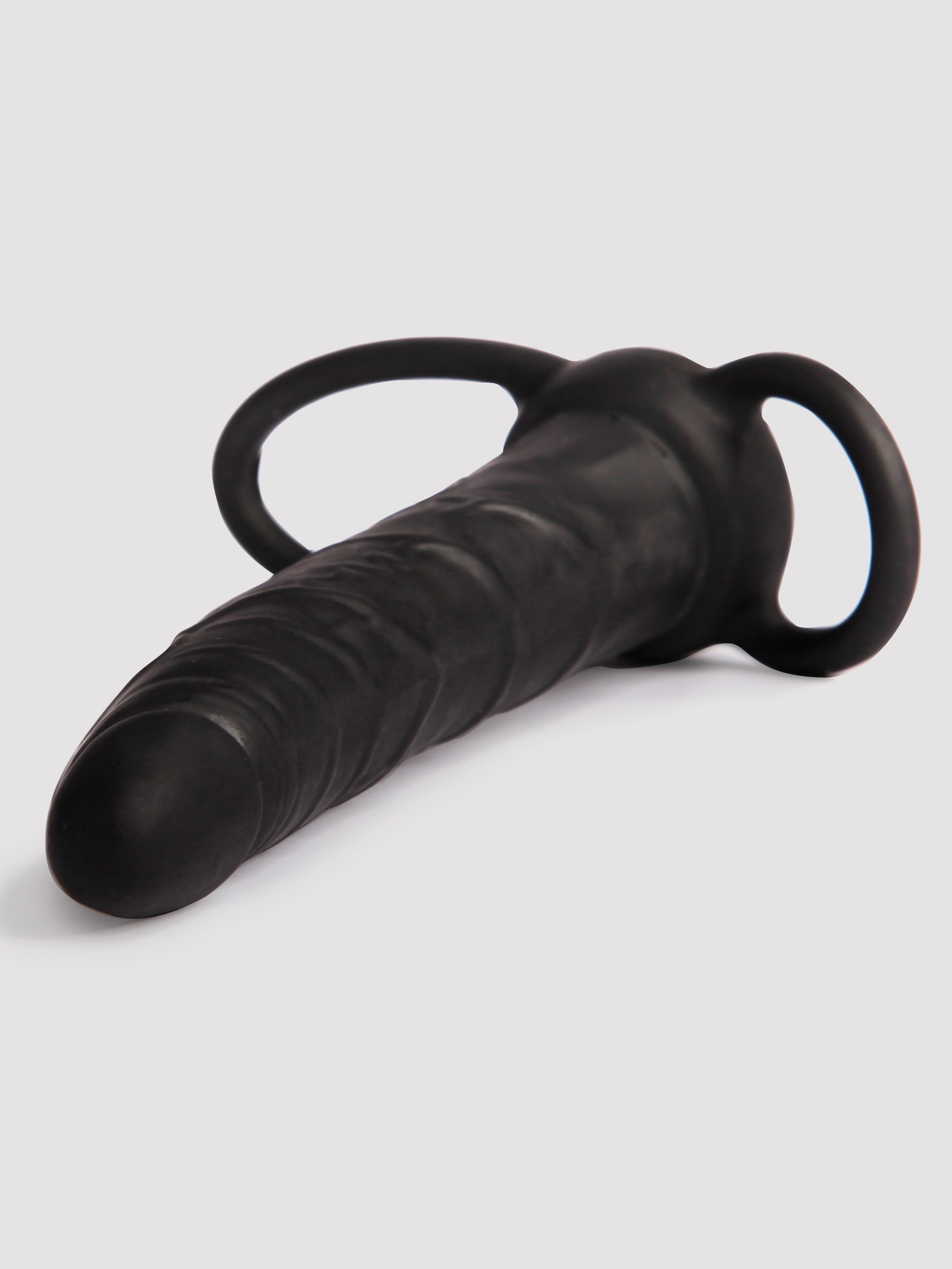 Love Rider Double Penetration Strap-On 5.5 Inch Dildo, Black, hi-res