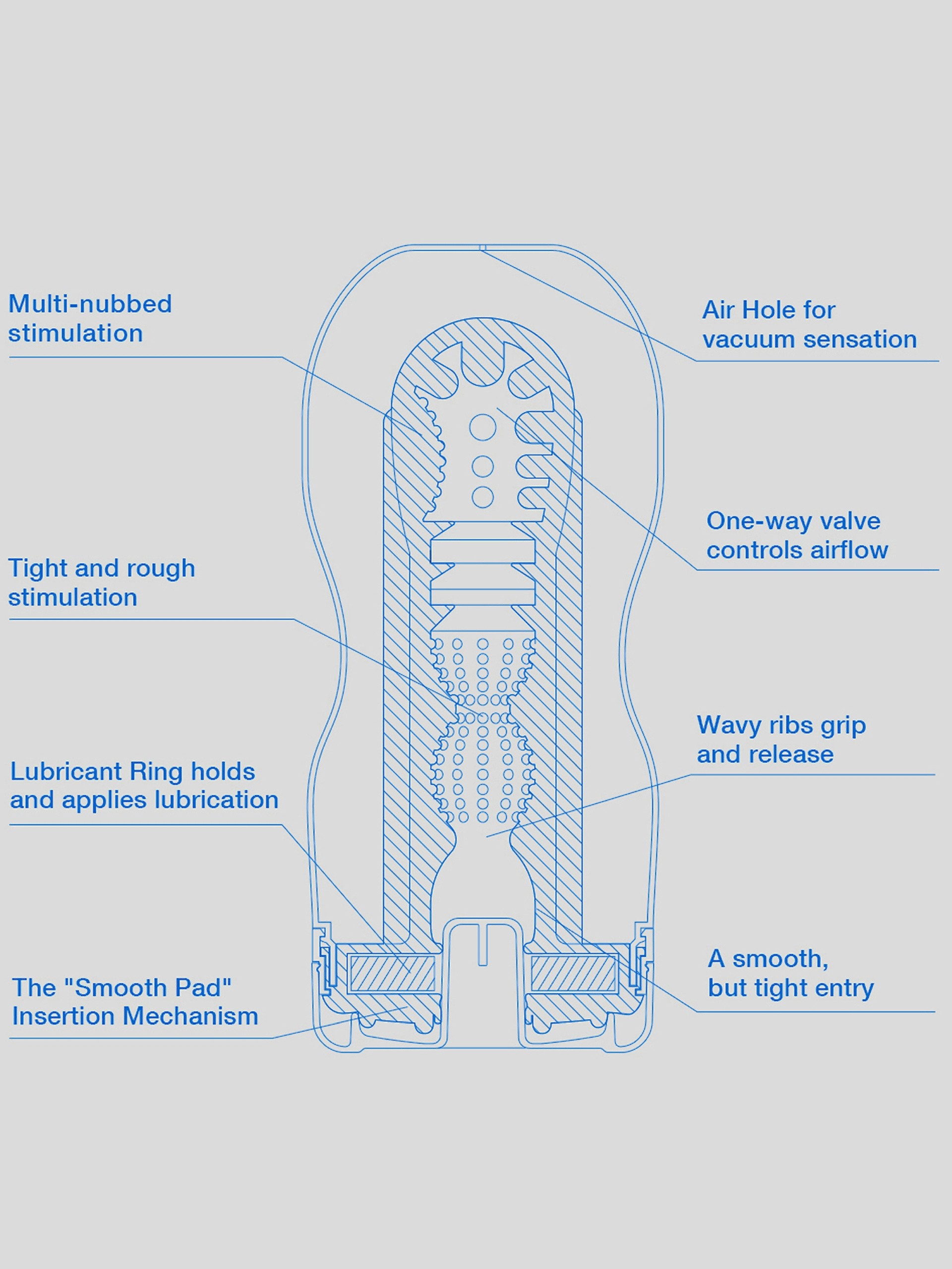 TENGA Cool Standard Edition Deep Throat Onacup, White, hi-res