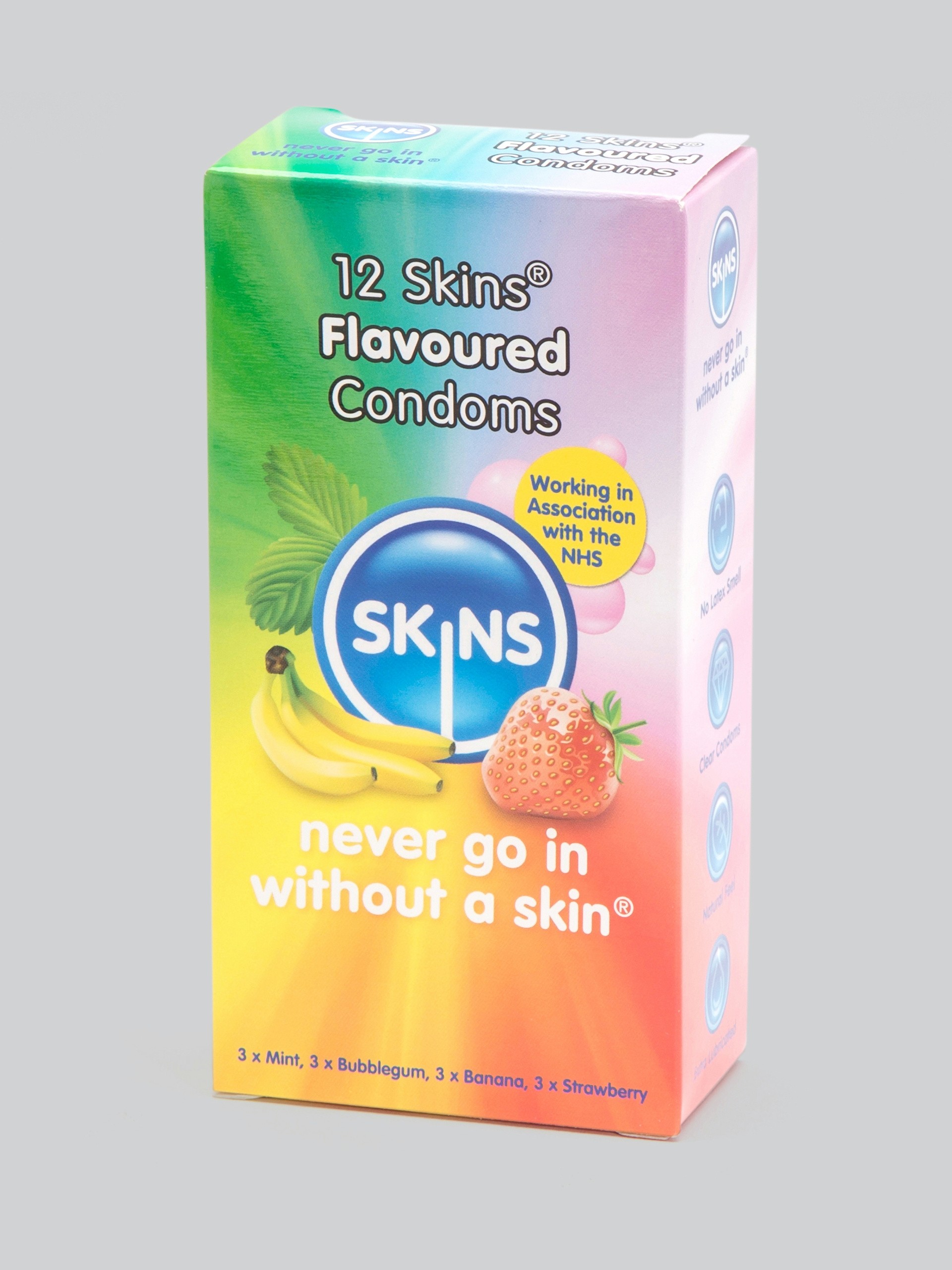 Skins Assorted Flavoured Latex Condoms (12 Pack), , hi-res