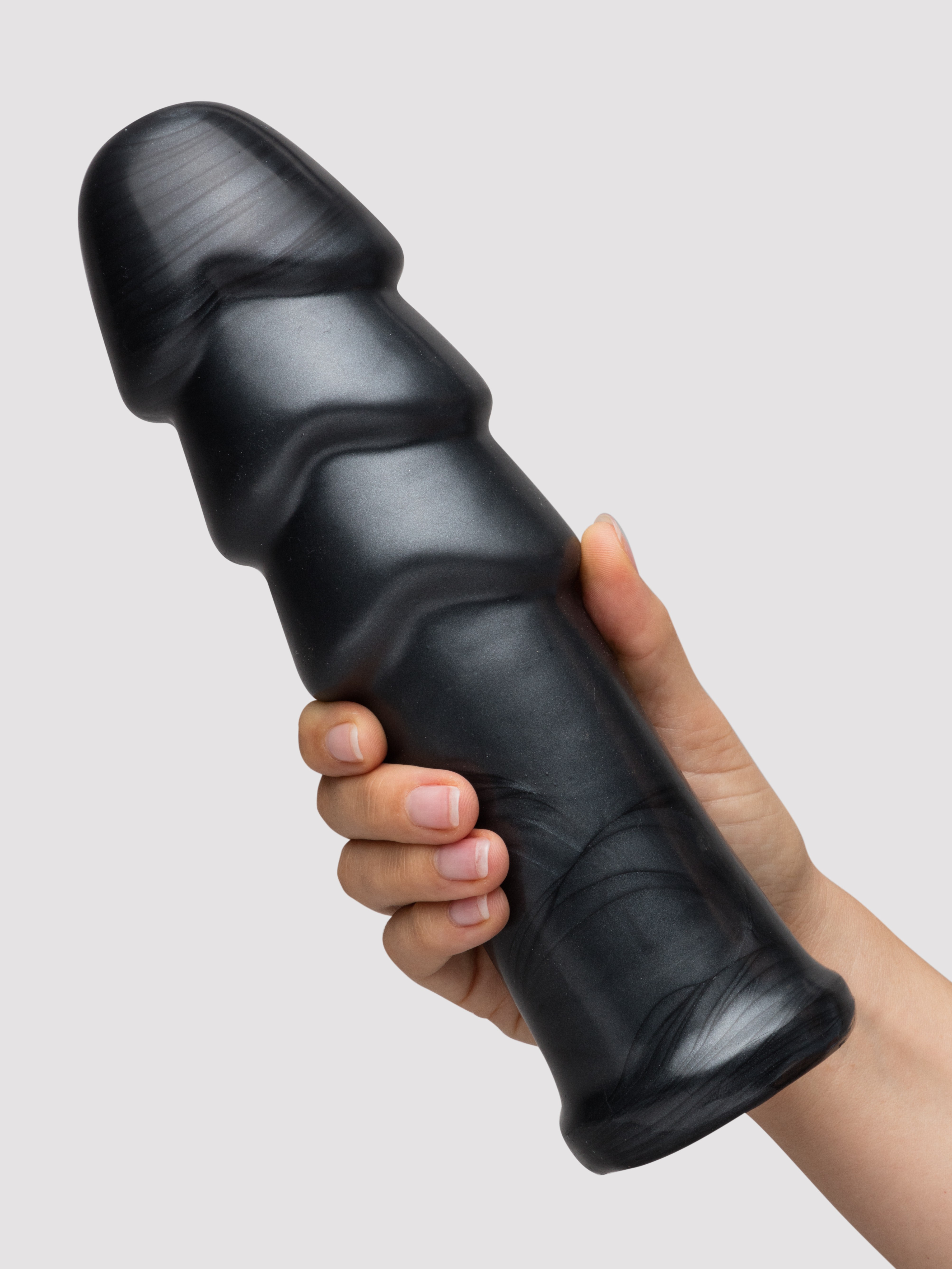 Doc Johnson American Bombshell Triple Ripples Large Dildo, Black, hi-res