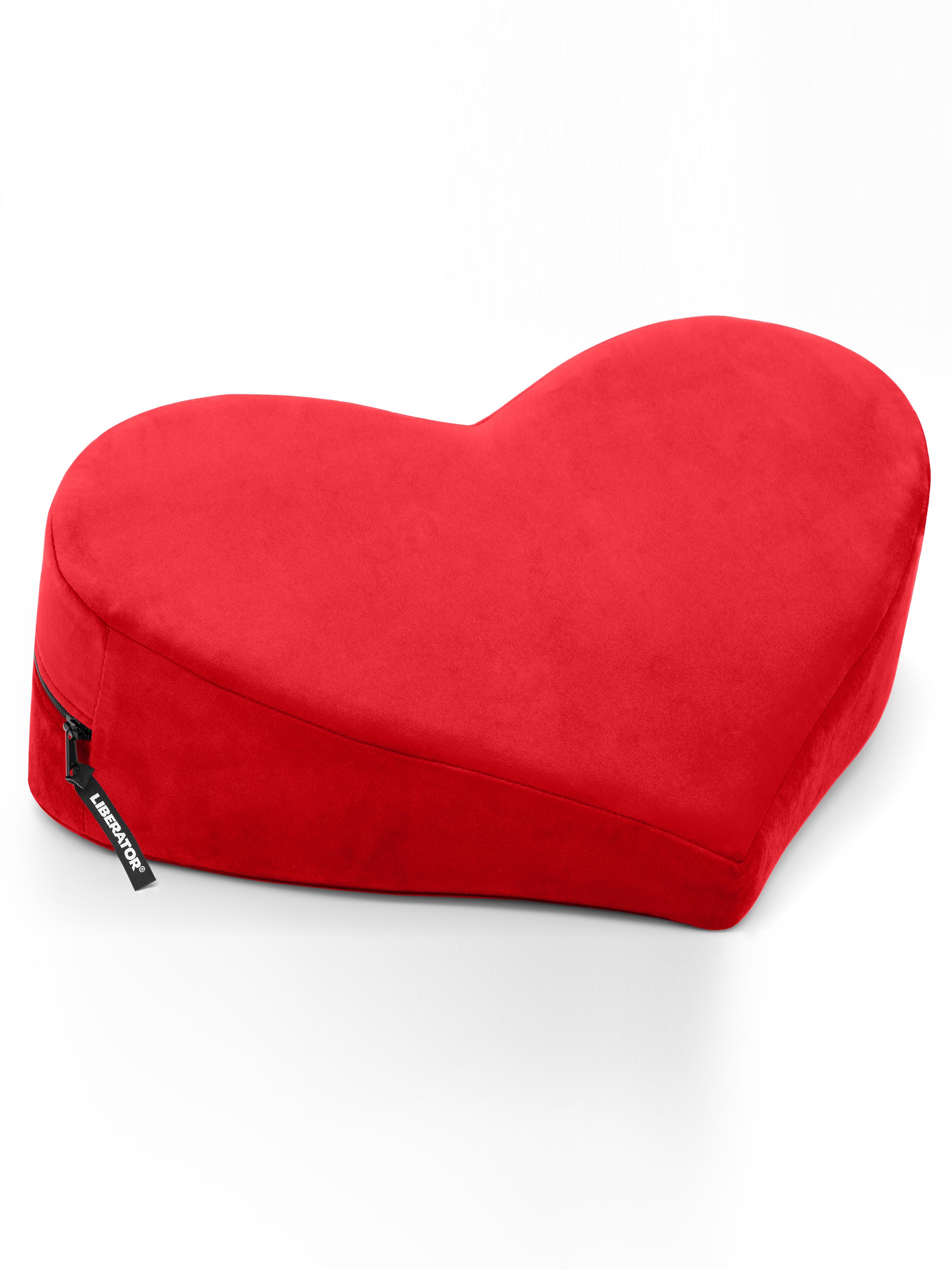 Liberator Heart-Shaped Micro Velvet Sex Position Wedge, Red, hi-res