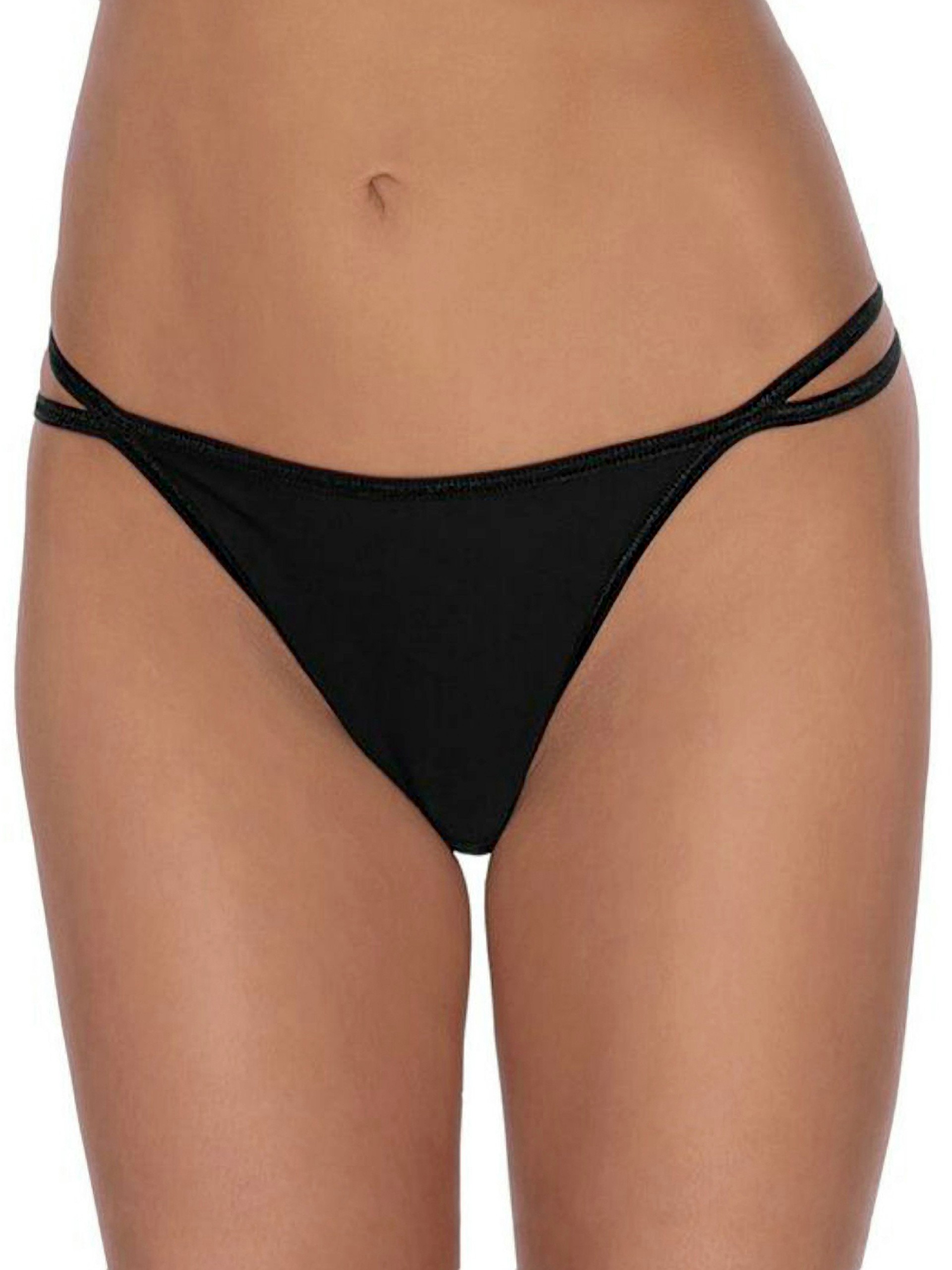 Roza Agnez Sexy Thong, Black, hi-res