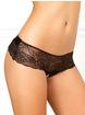 Rene Rofe Crotchless Lace Panties with Bow Back, Black, hi-res