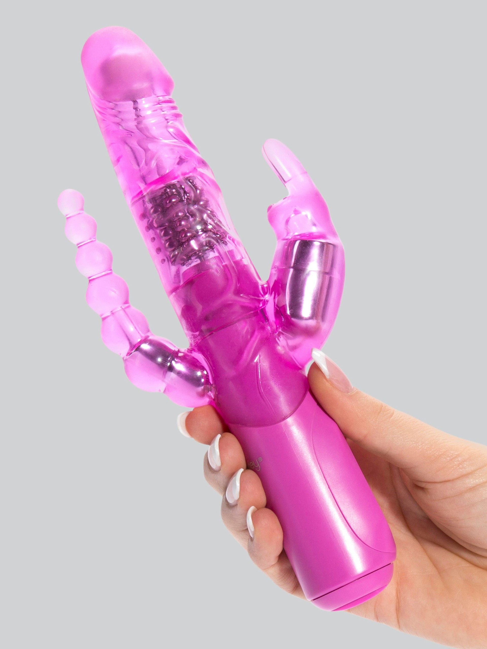 Lovehoney Jessica Rabbit 10 Function Triple Rabbit Vibrator, Pink, hi-res
