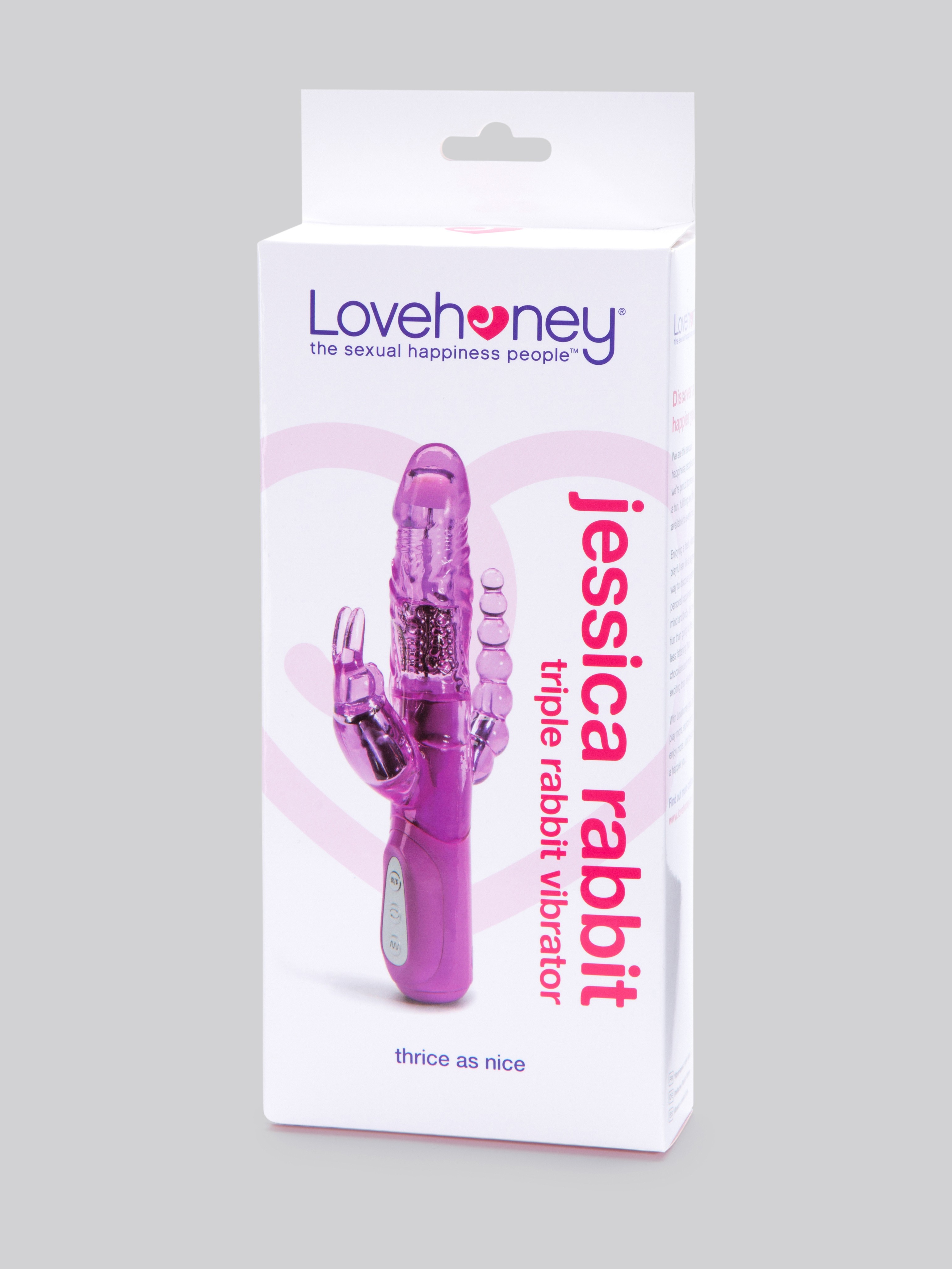 Lovehoney Jessica Rabbit 10 Function Triple Rabbit Vibrator, Pink, hi-res