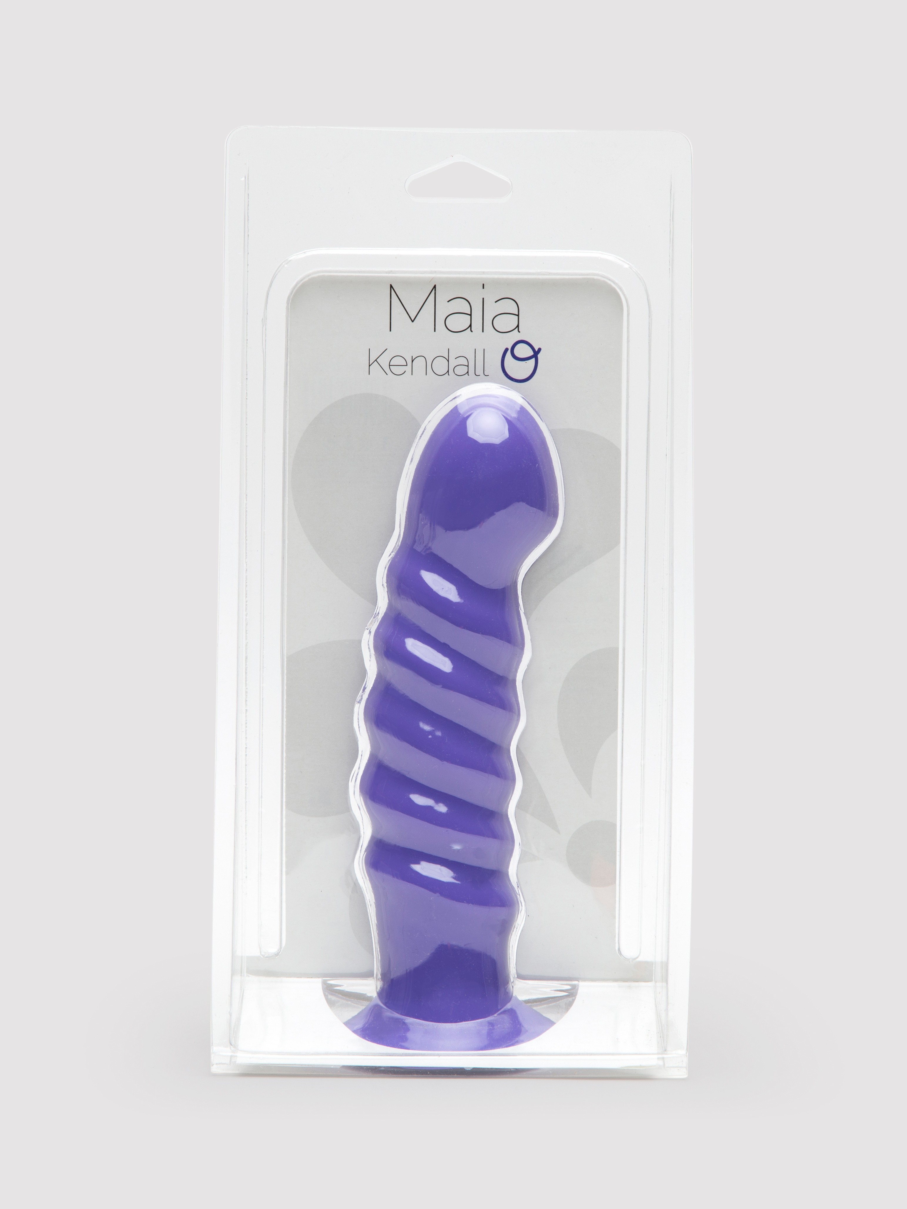 Kendall Swirly Silicone Dildo 7.5 Inch, Purple, hi-res