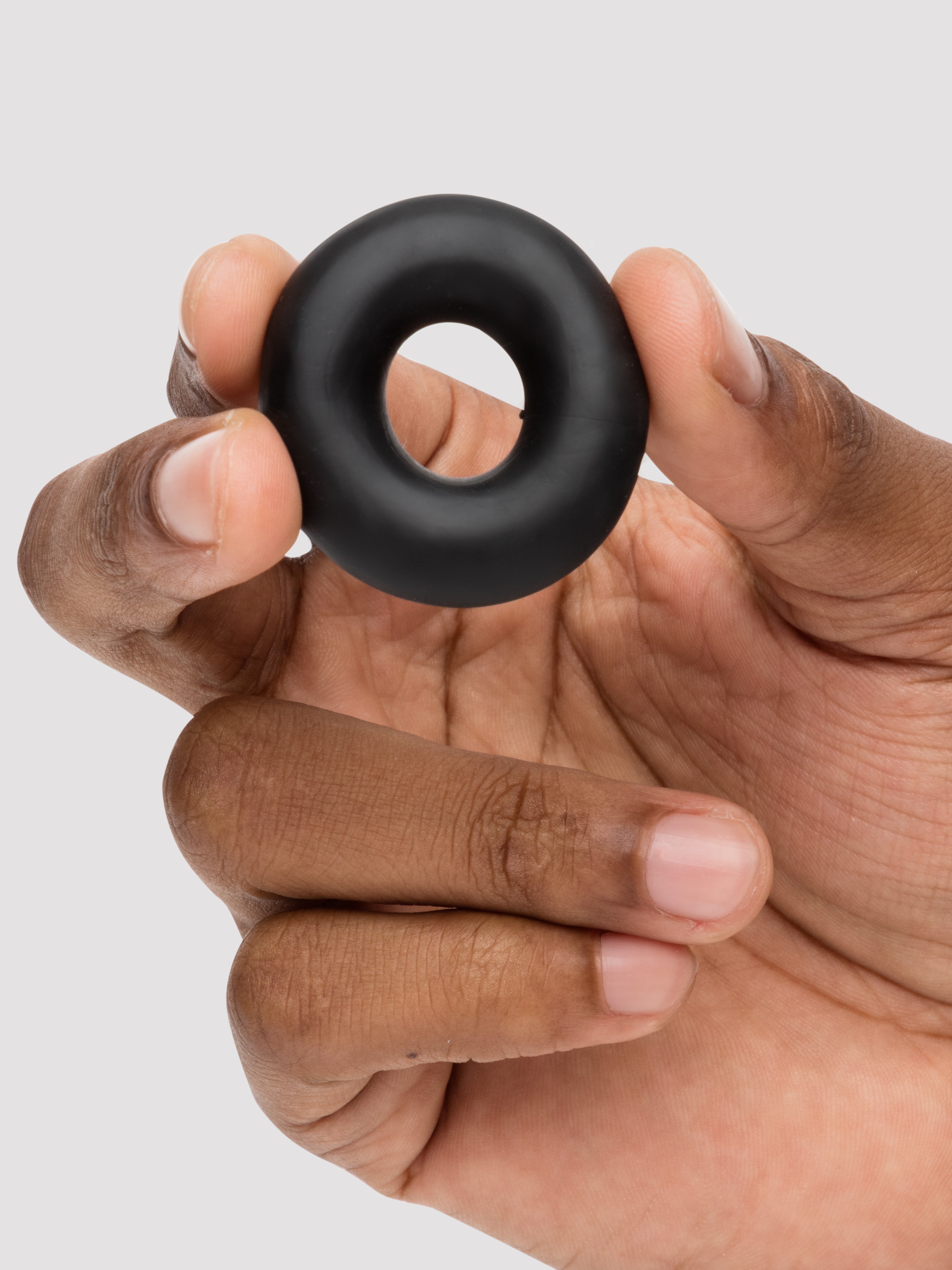 BASICS Comfort Stretchy Cock Ring, Black, hi-res